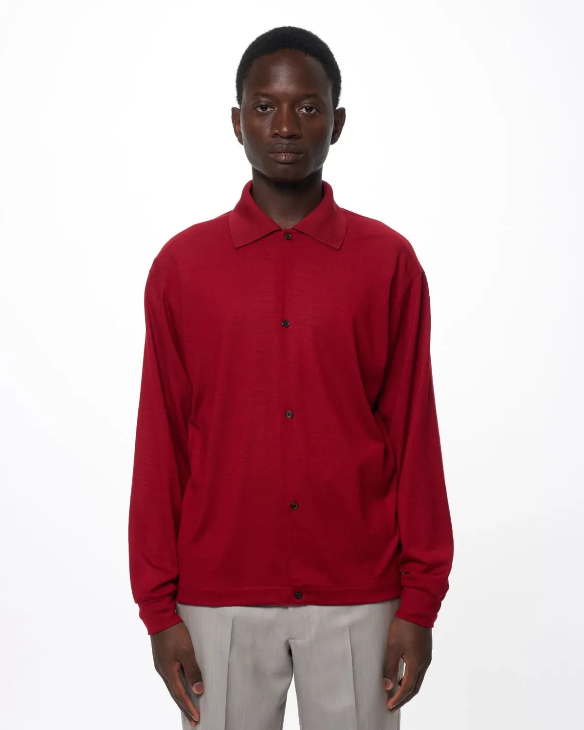 marka / Super 100s Washable Wool Jersey / Shirt Cardigan (M26C15CS01C)