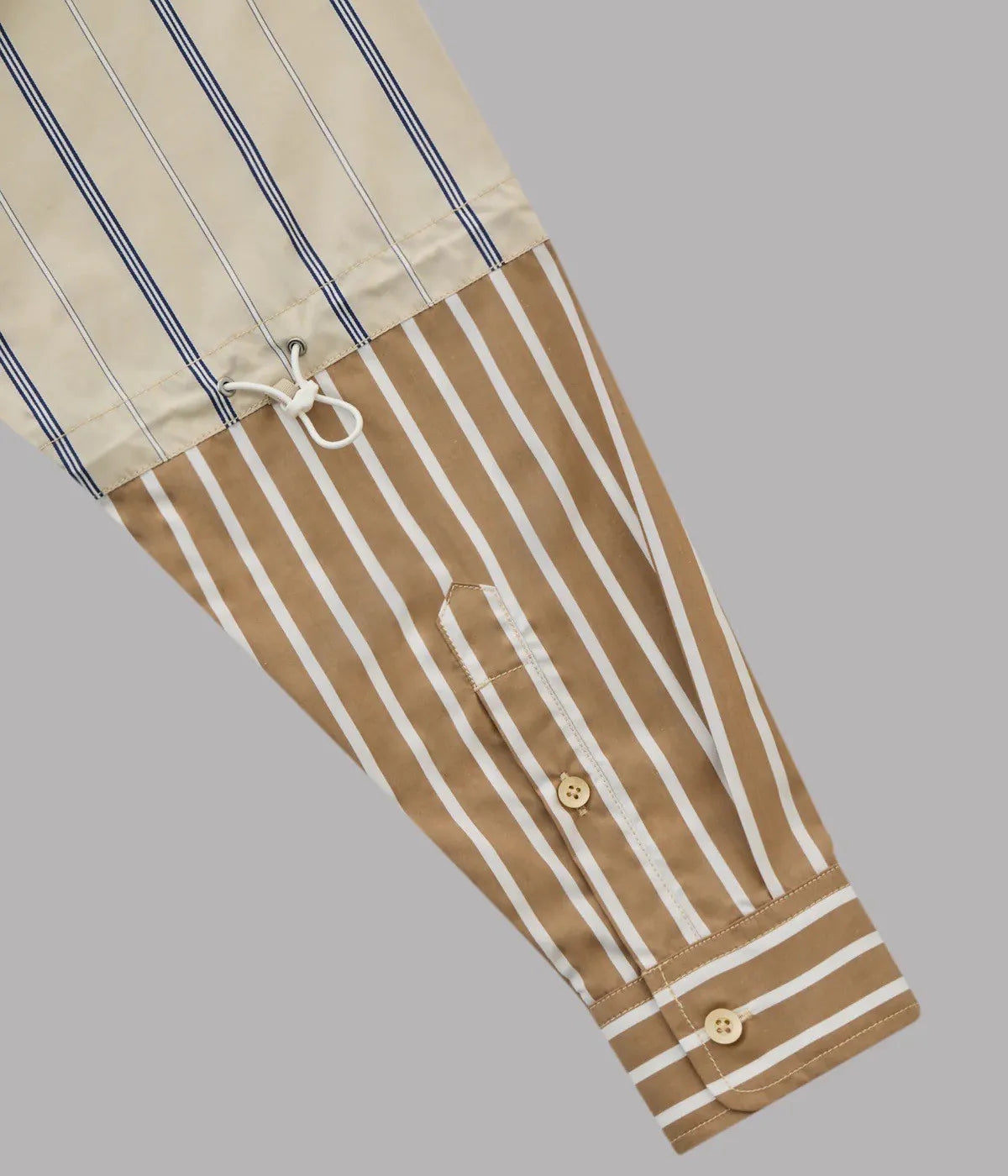 ALWAYS OUT OF STOCK / CRAZY STRIPE L/S SHIRT-SAX (HA-025105216)