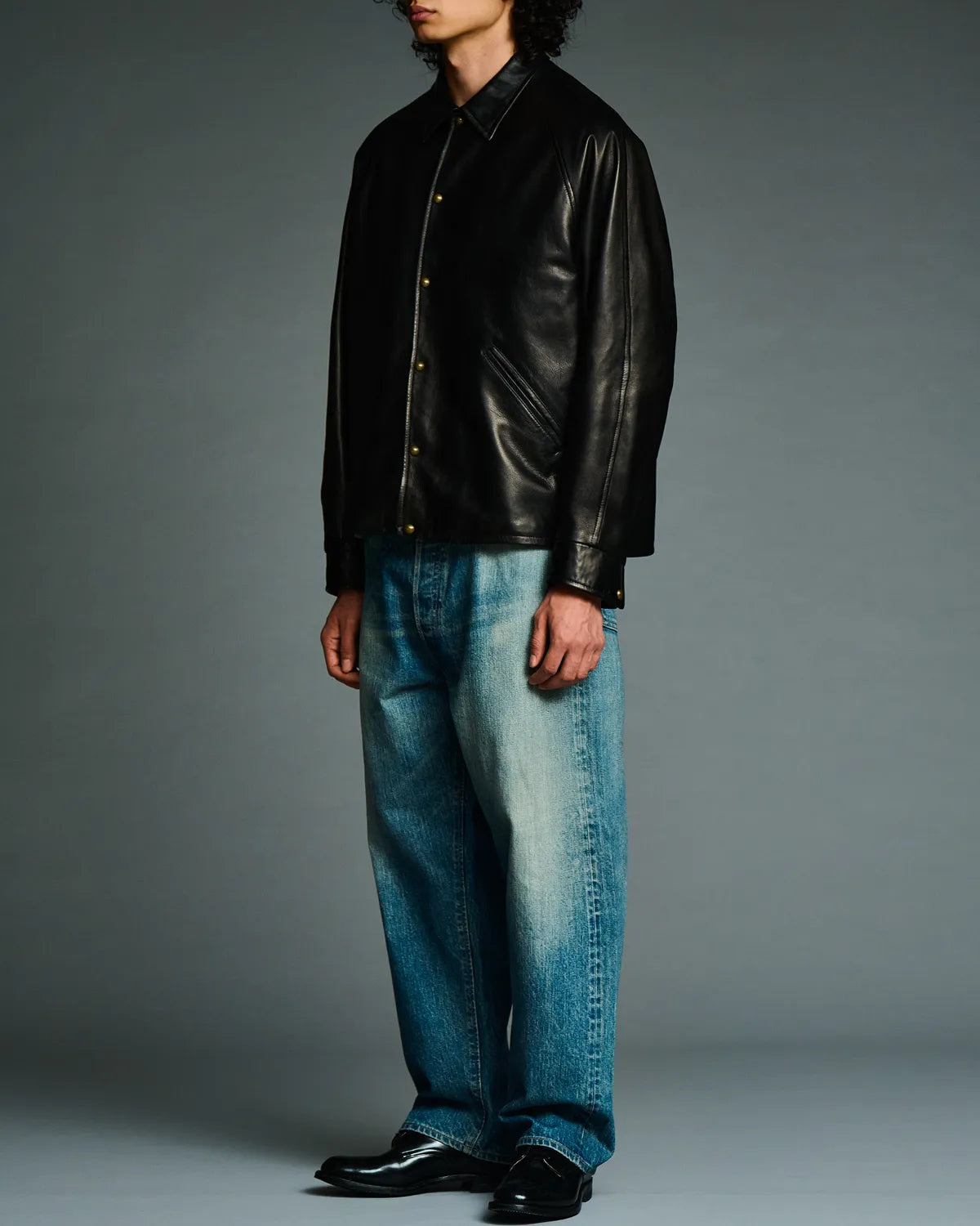 A.PRESSE / Leather Coach Jacket (26AAP-01-01)