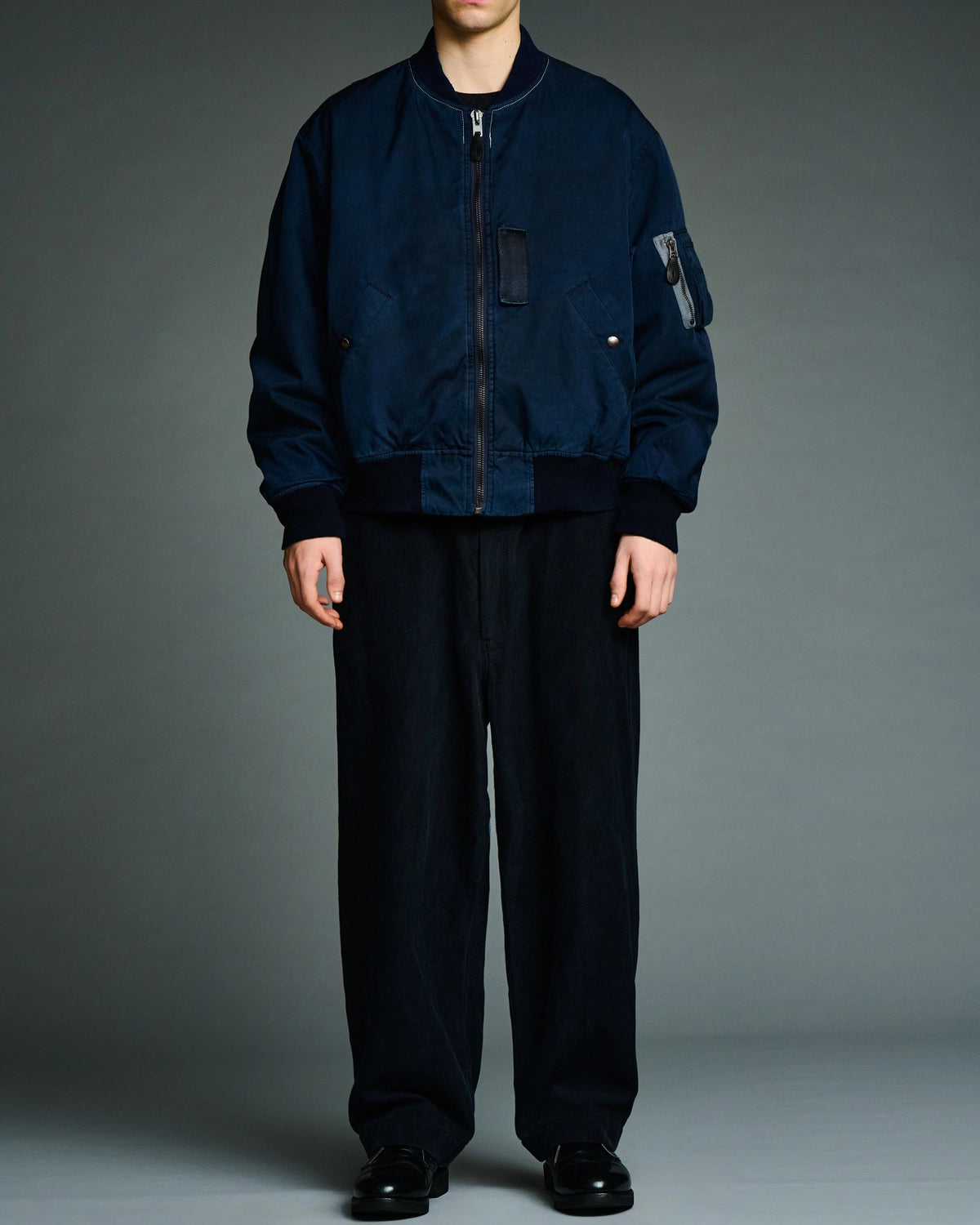A.PRESSE / Vintage Silk B-15C Flight Jacket (26AAP-01-34)