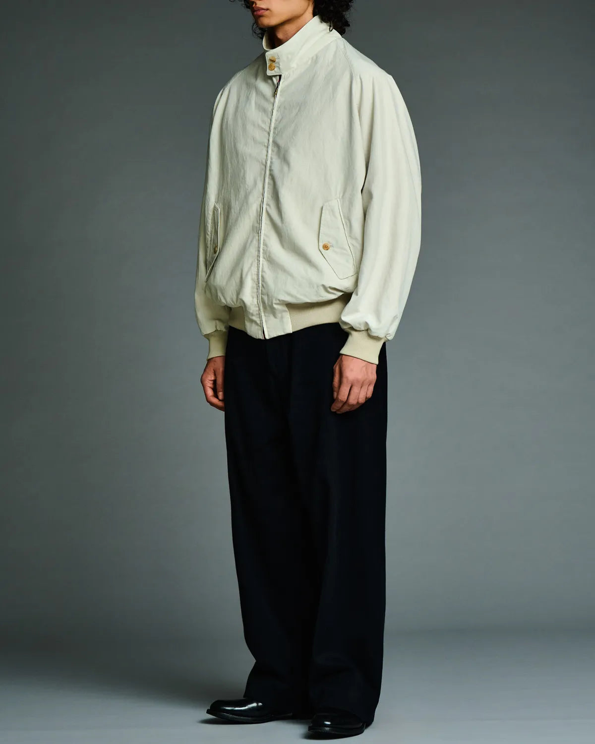 A.PRESSE / Cotton Silk Back Gabardine Harrington Jacket (26AAP-01-39)