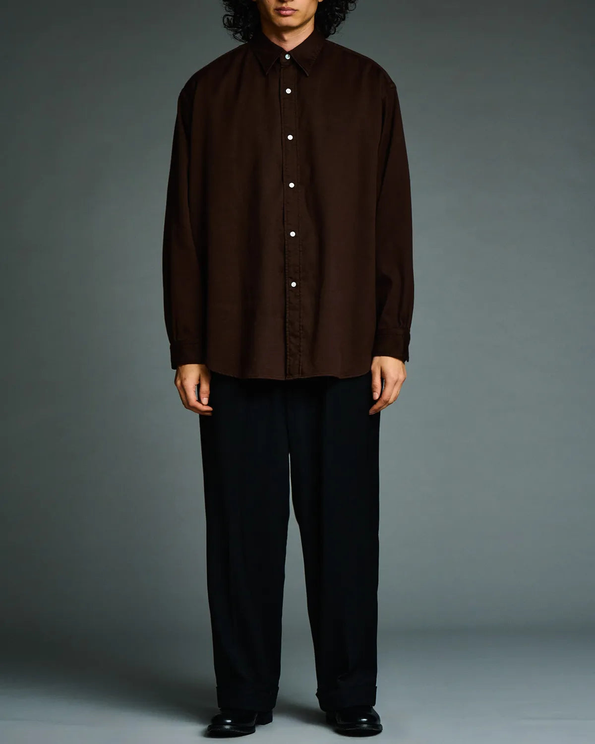 A.PRESSE / Double Weave Twill Regular Collar Shirt (26AAP-02-05)