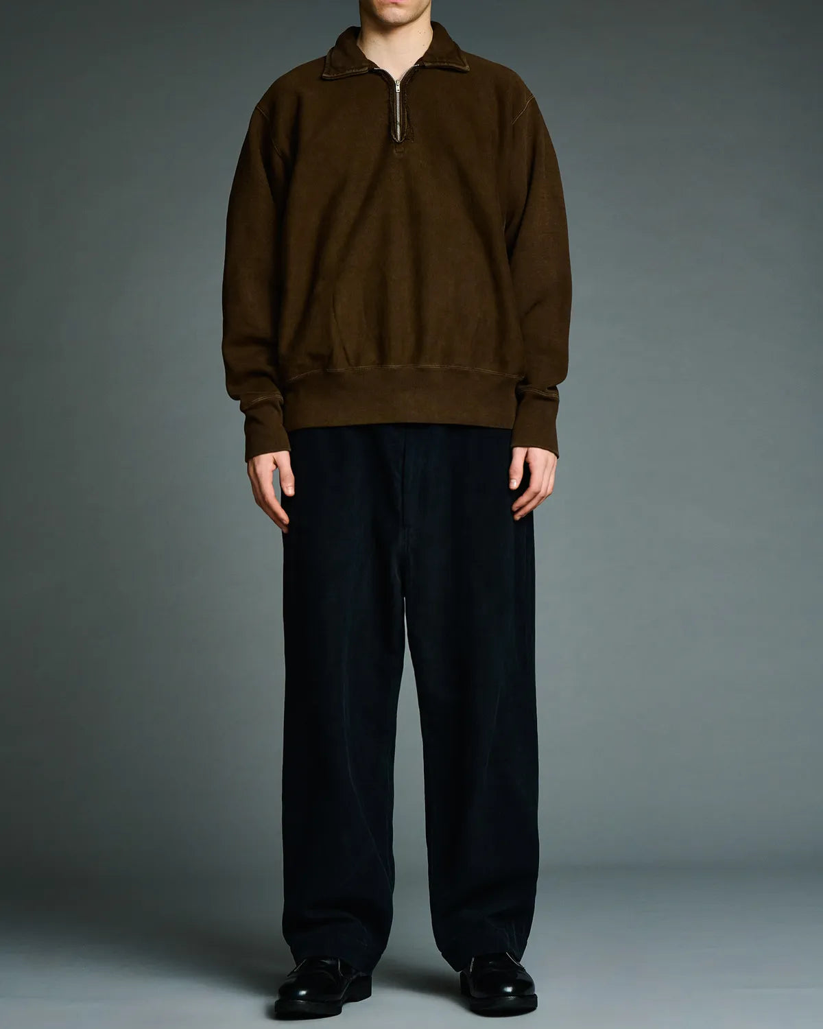 A.PRESSE / Vintage Half Zip Sweatshirt (26AAP-05-12)