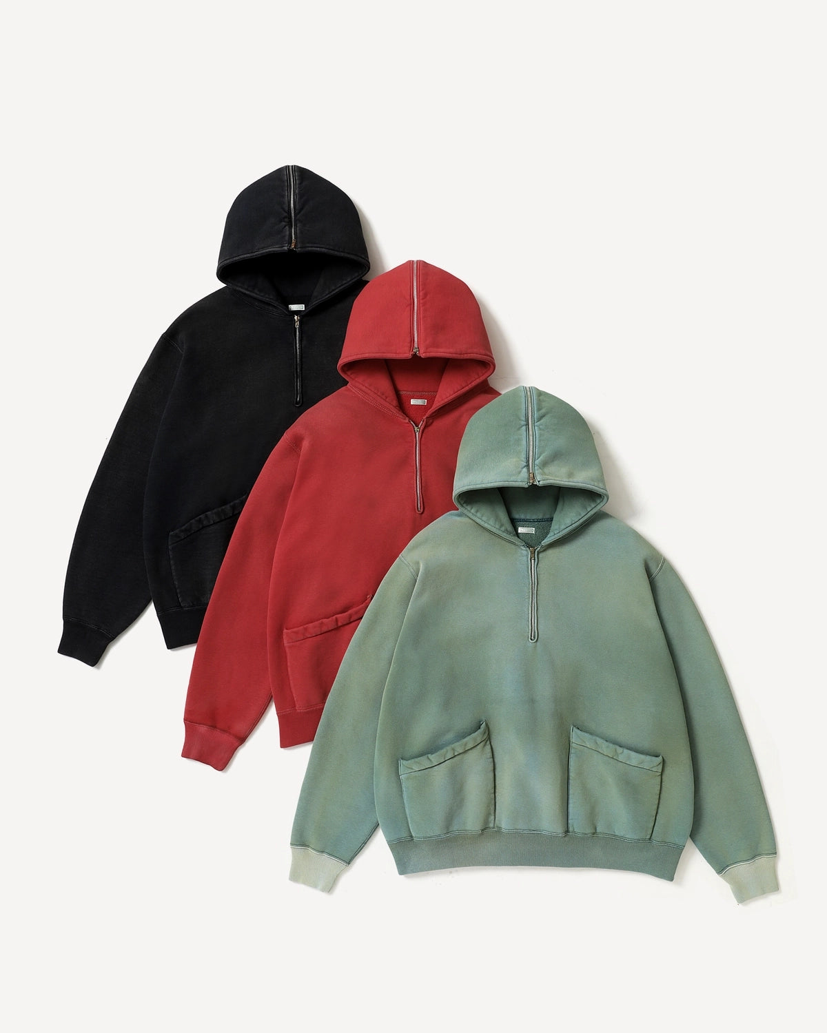 A.PRESSE / Vintage Sailor Hood Half Zip Sweatshirt (26SAP-05-13)