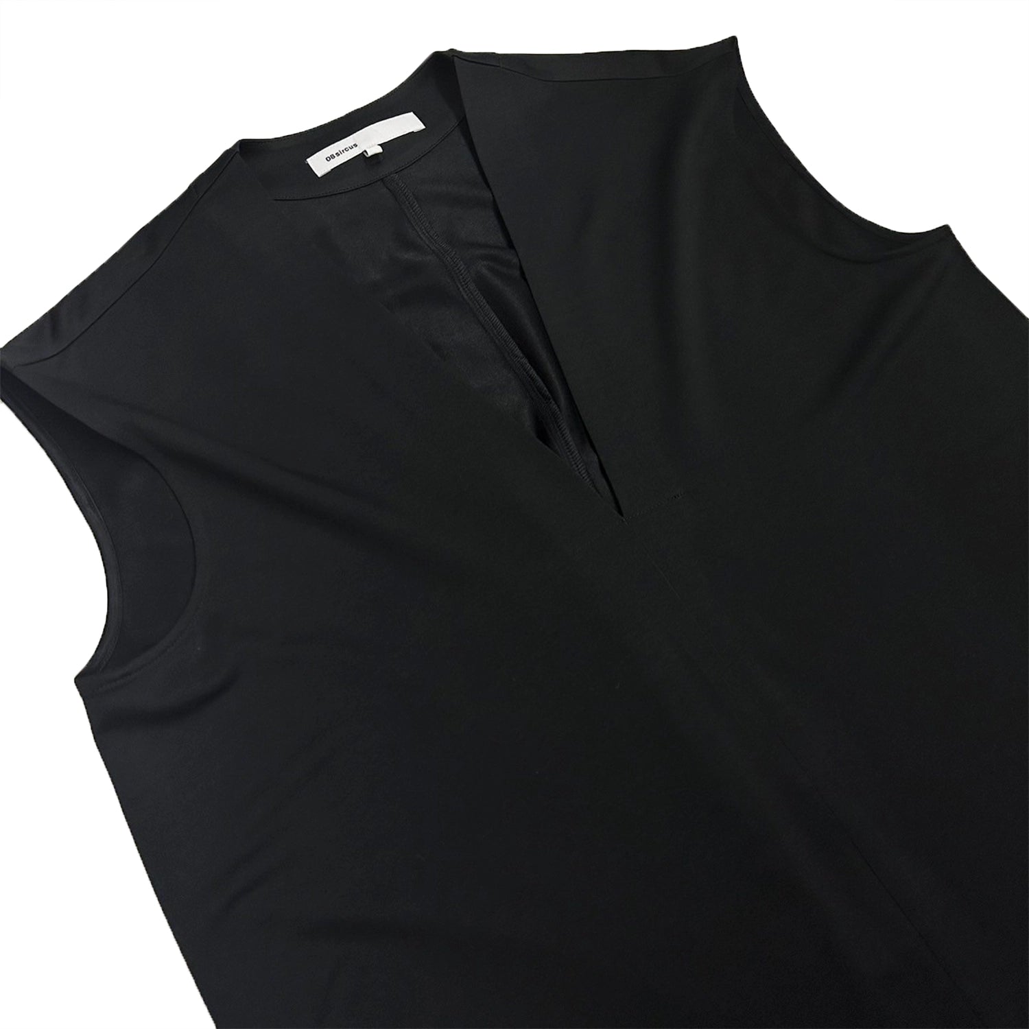 08sircus / Cupro jersey v-neck sleeveless dress
