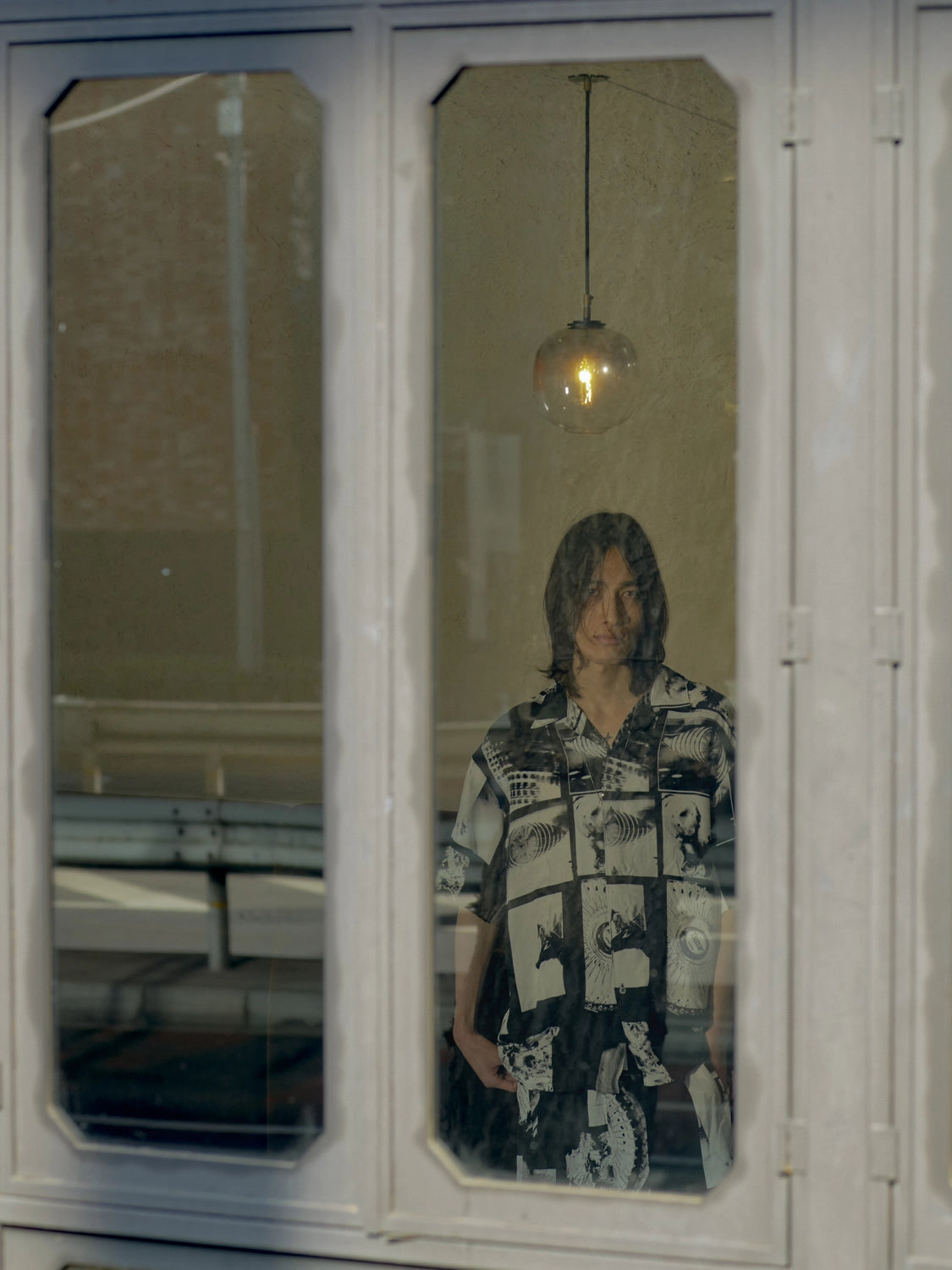 LASTMAN / PRINTED OPEN COLLOAR SHIRTS feat.UG (261LM-SH01)