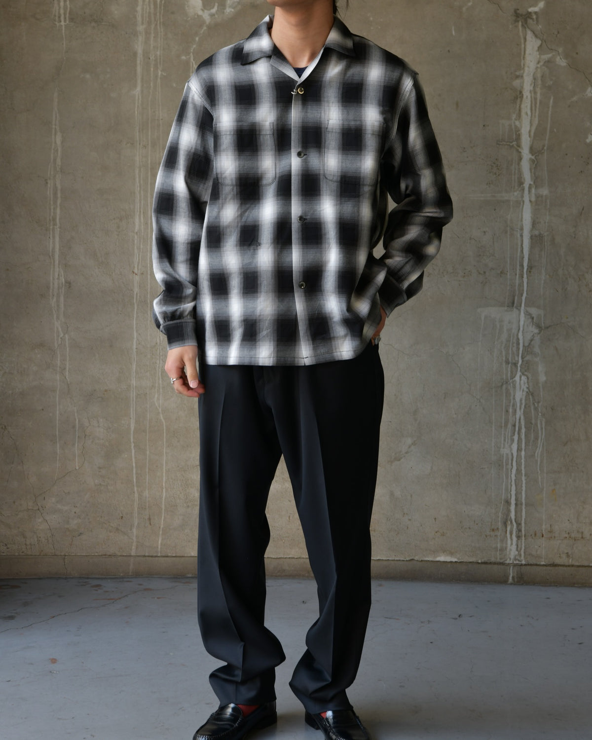 BEDWIN & THE HEARTBREAKERS / FIVE BROTER Ex. L/S CHECK SHIRT "VIN" (26SB1762)