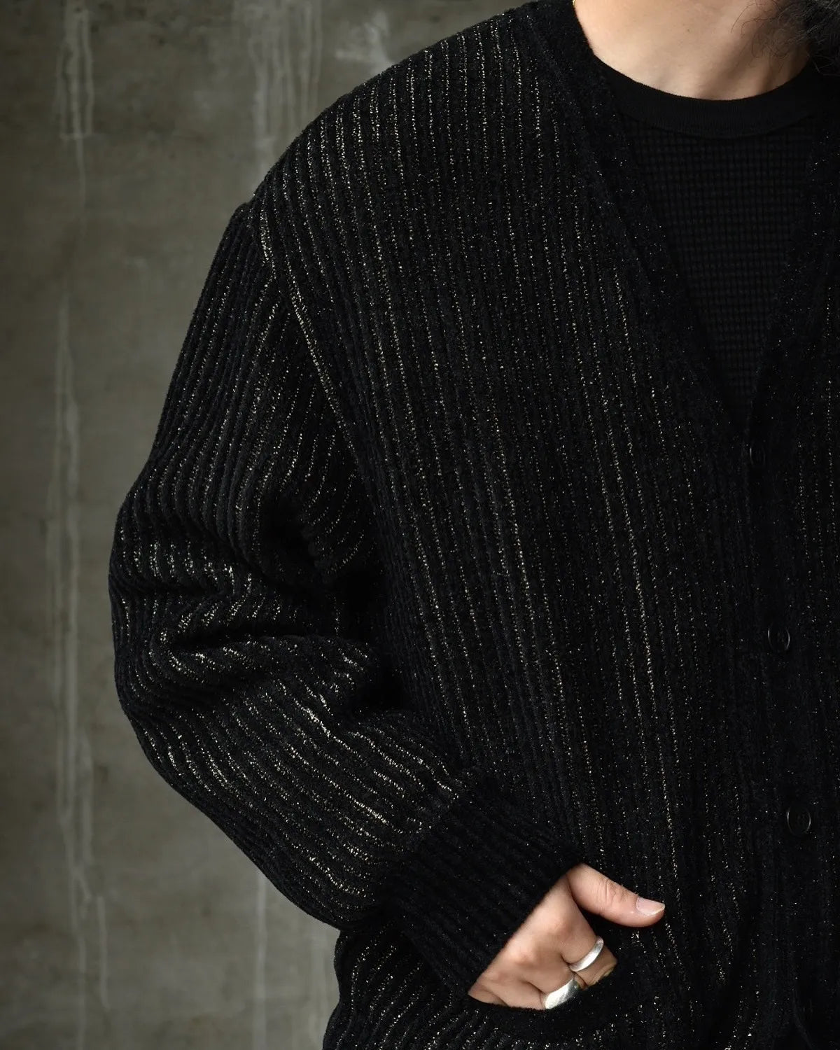 WACKO MARIA / GLITTER CARDIGAN (25FW-WMK-KN04)