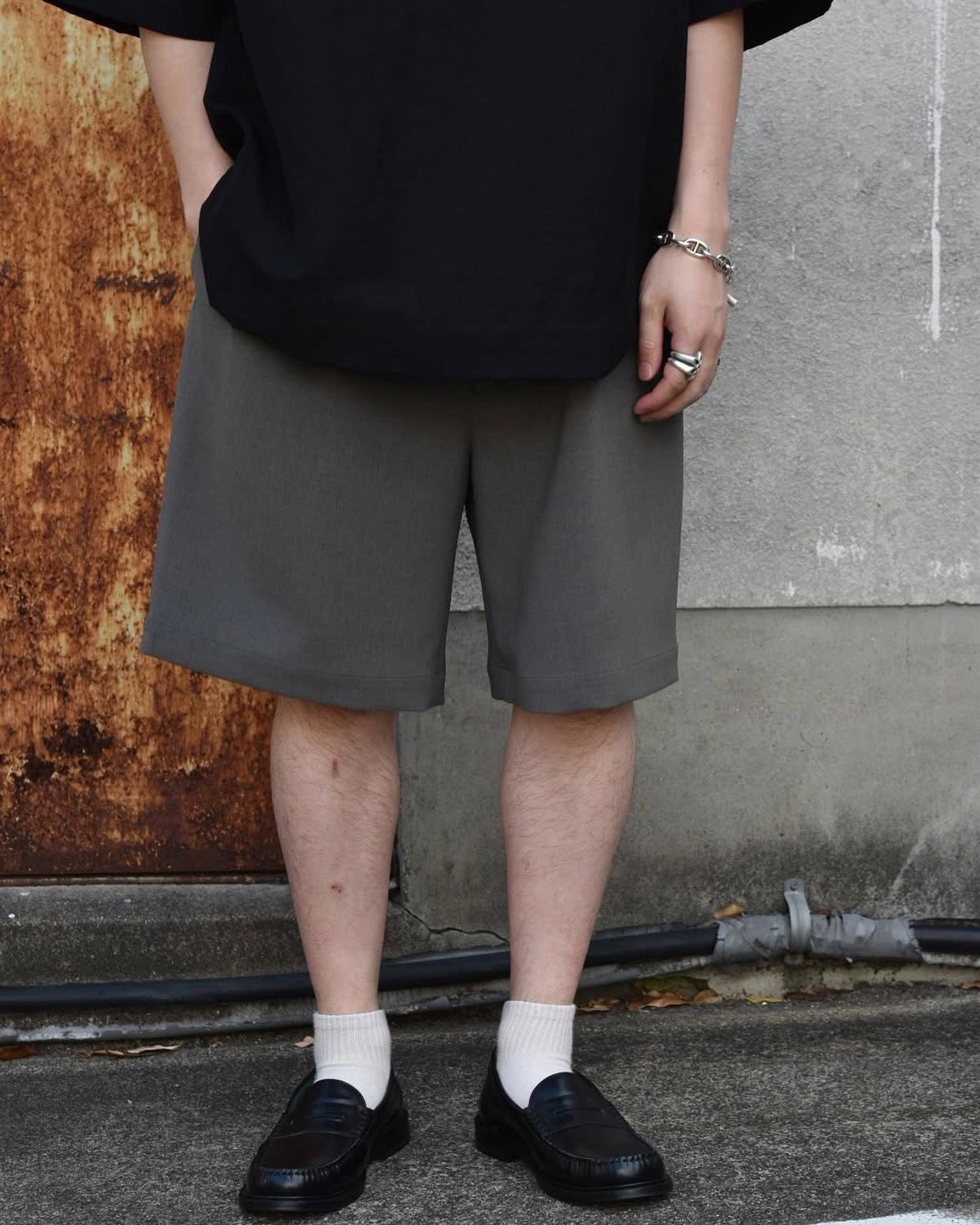 N.HOOLYWOOD COMPILE / TUCKED HALF PANTS (2251-PT51-006)
