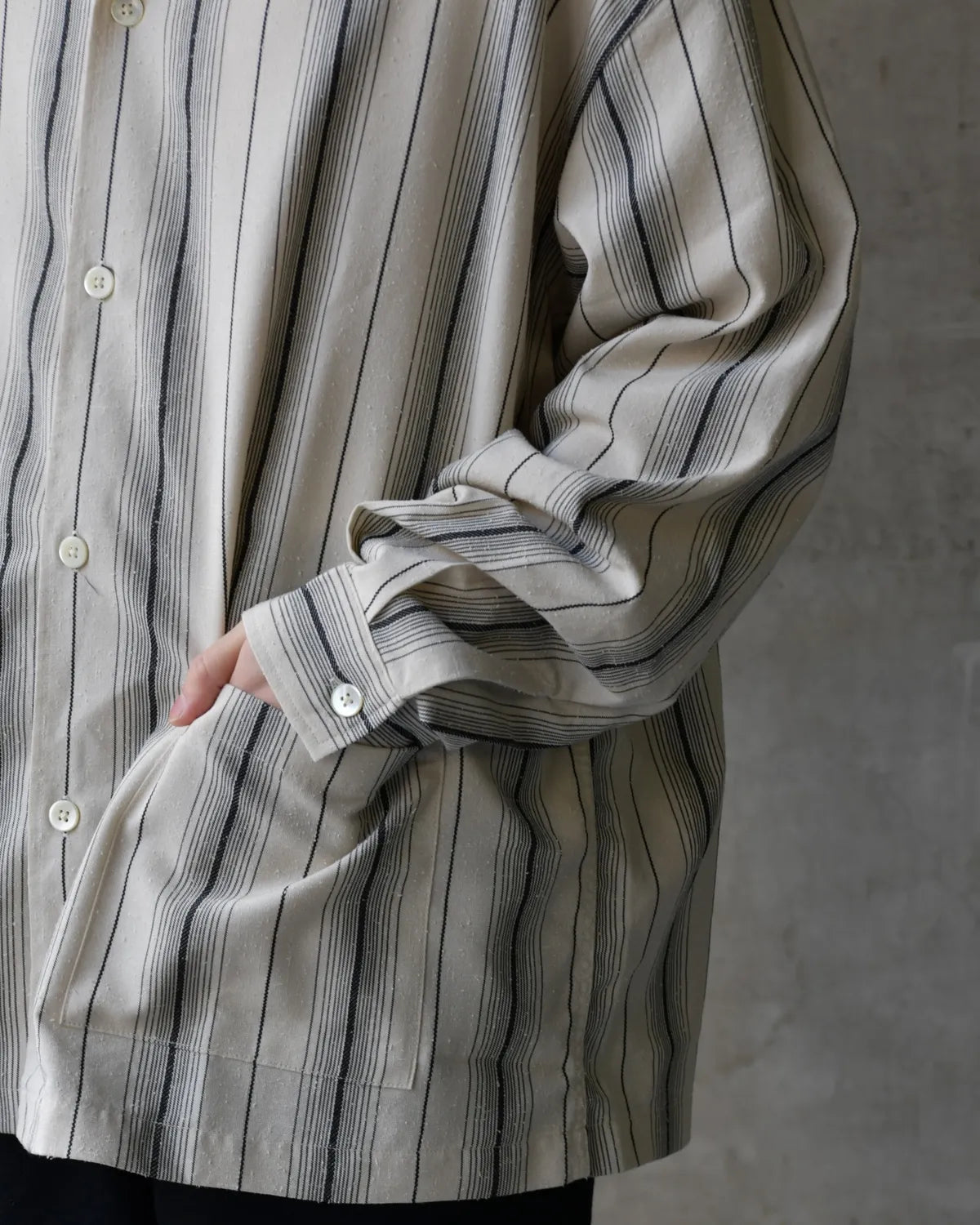 COOTIE PRODUCTIONS® / Dobby Chain Stripe L/S Cavana Shirt (CTE-26S413)