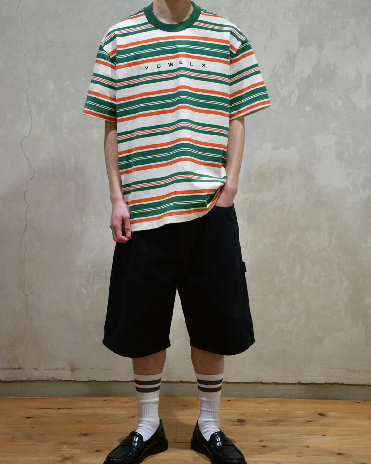 vowels / S/S STRIPE TEE (VO-26SS-T004)