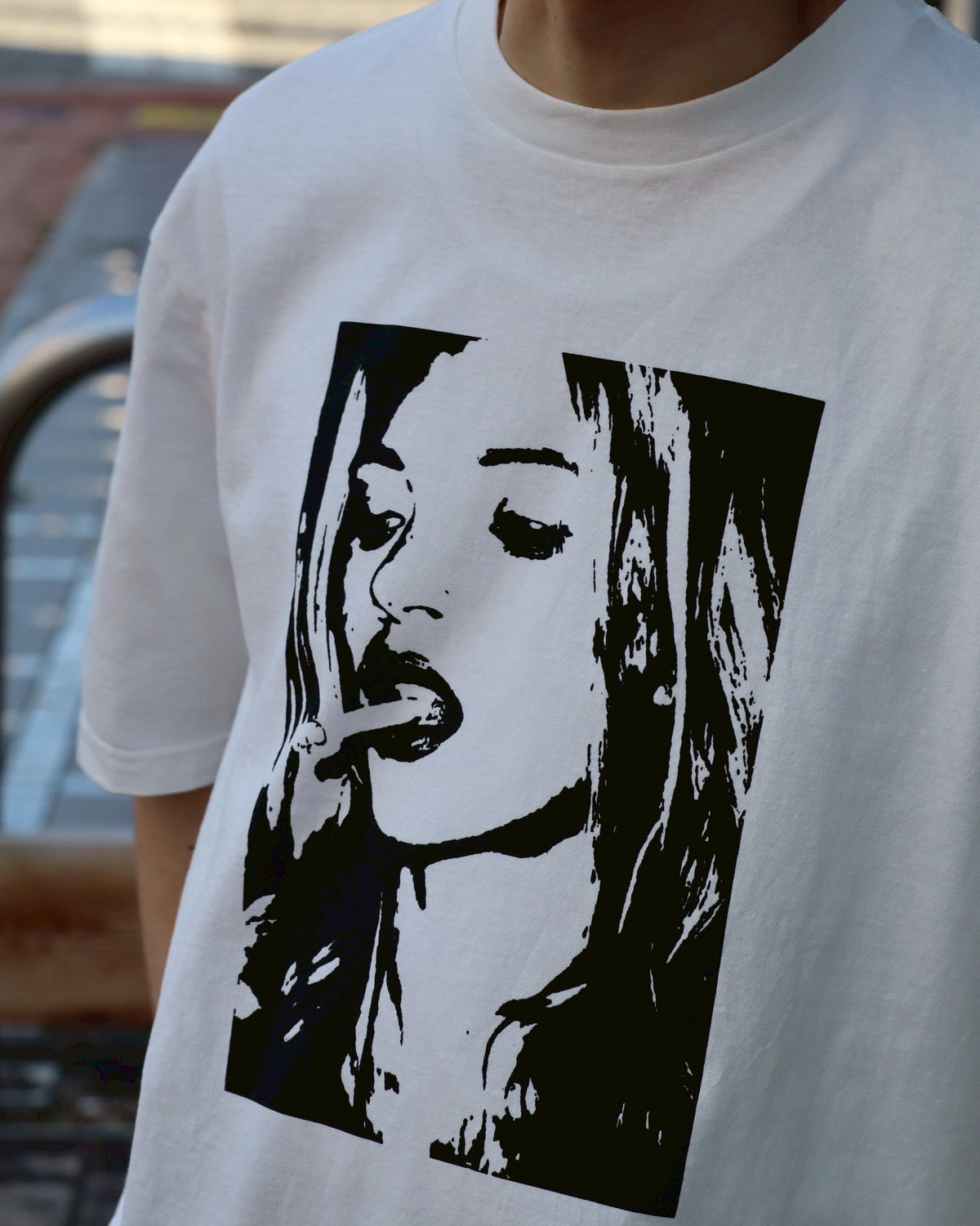 MINEDENIM / Monochrome Two tone Face Crewneck T-SH (2504-4002)