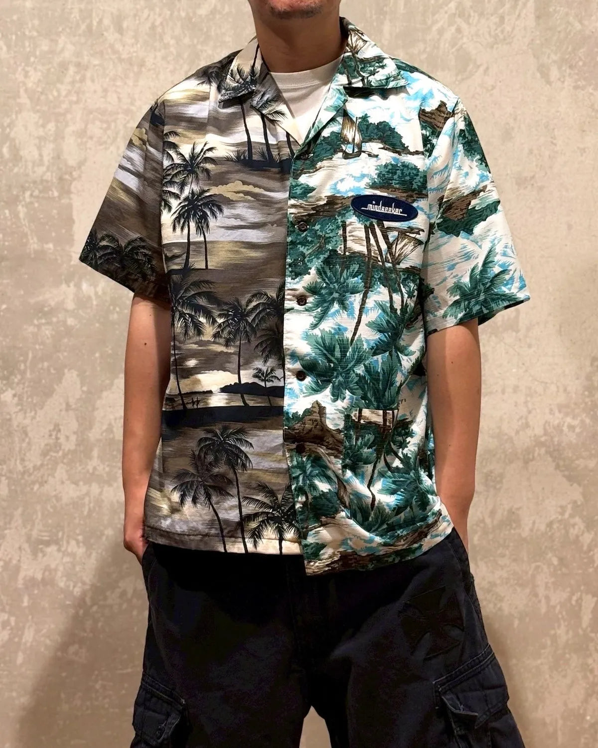 mindseeker / Asymmetry Remake Open Collar S/S Shirt (MSV-25-093)