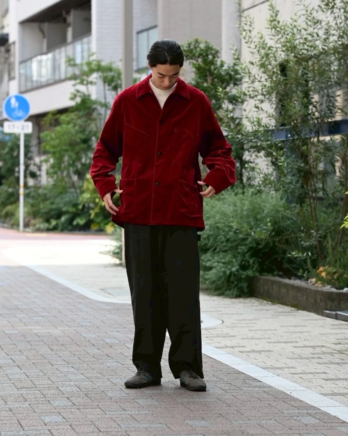 blurhms / Velvet Work Jacket (BHS25F027Vel)