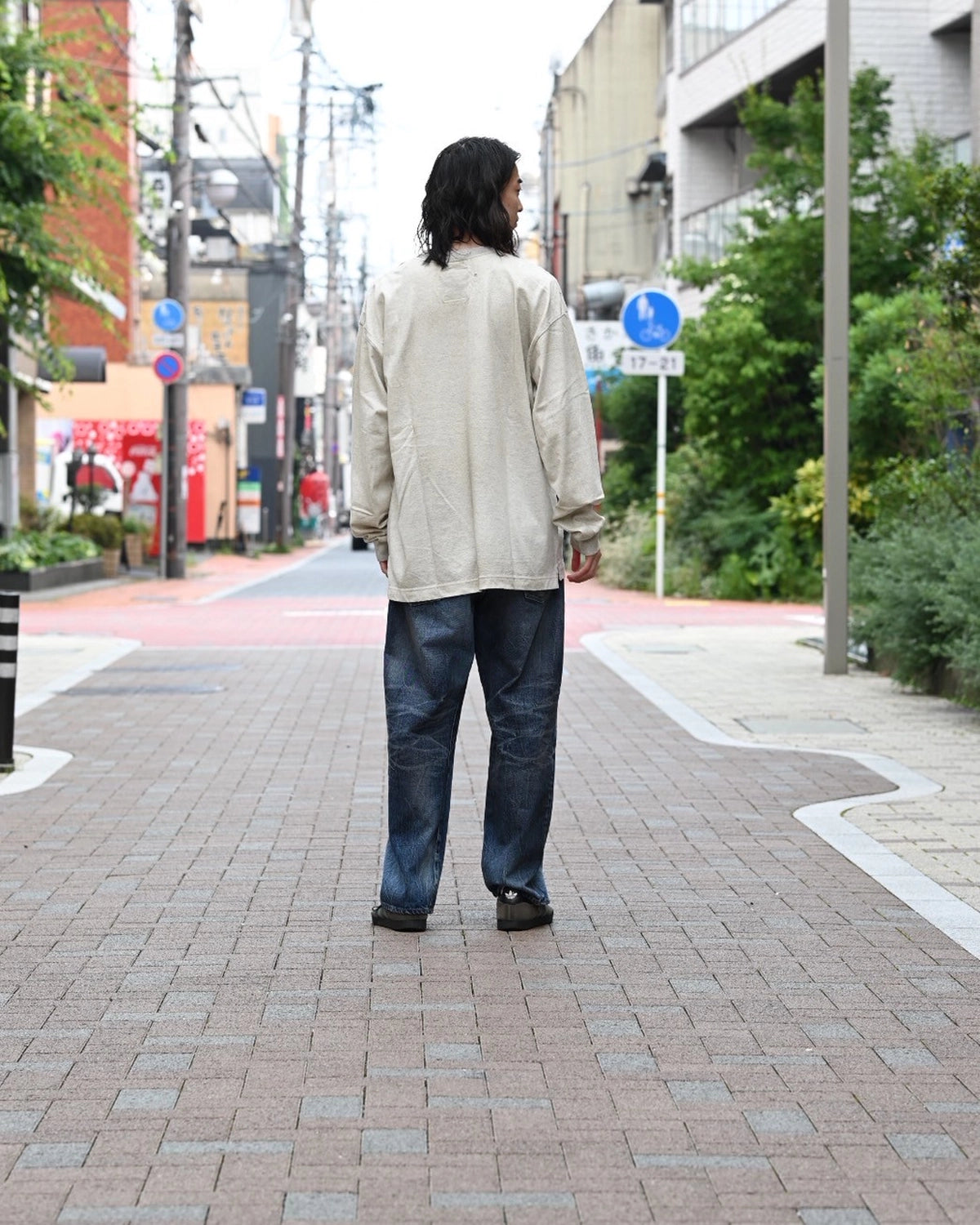 Maison MIHARA YASUHIRO / Dog Printed Embellished Distressed Long Sleeve T-shirt (J15LT751)