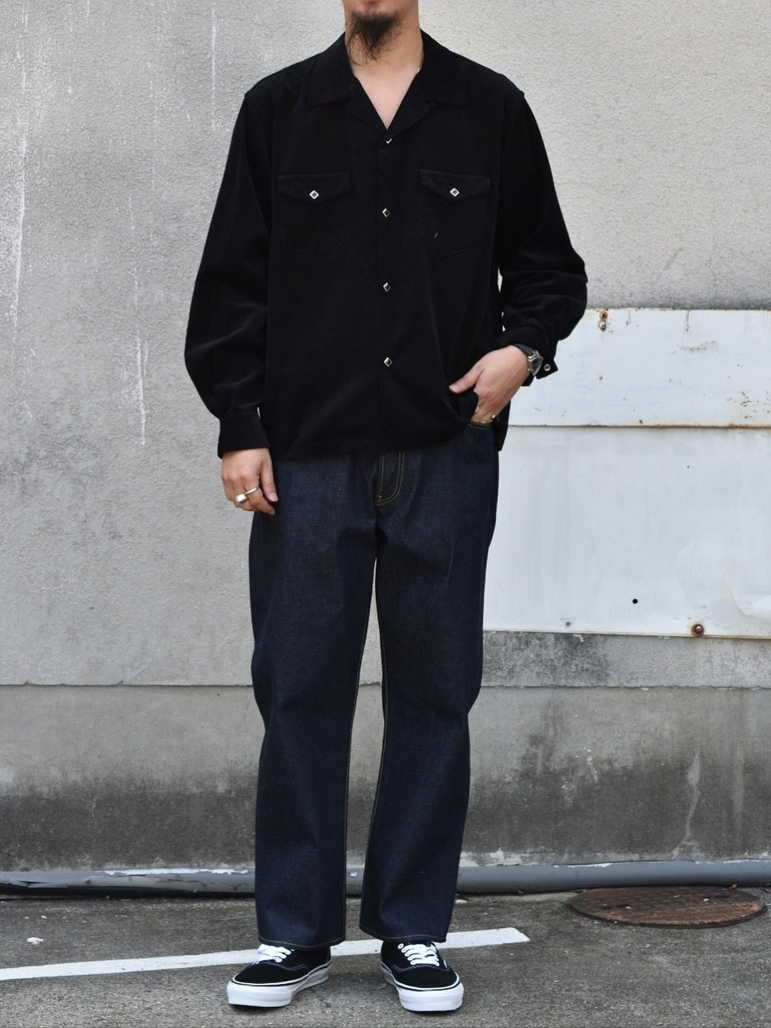 MINEDENIM / Narrow Corduroy Western Open Collar SHIRT (2508-5001)