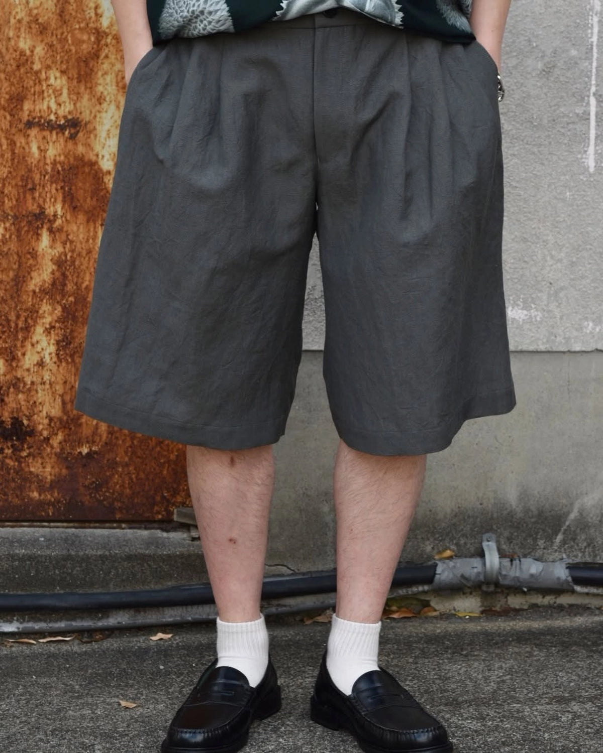 N.HOOLYWOOD COMPILE / TUCKED HALF PANTS (2251-PT50-001)
