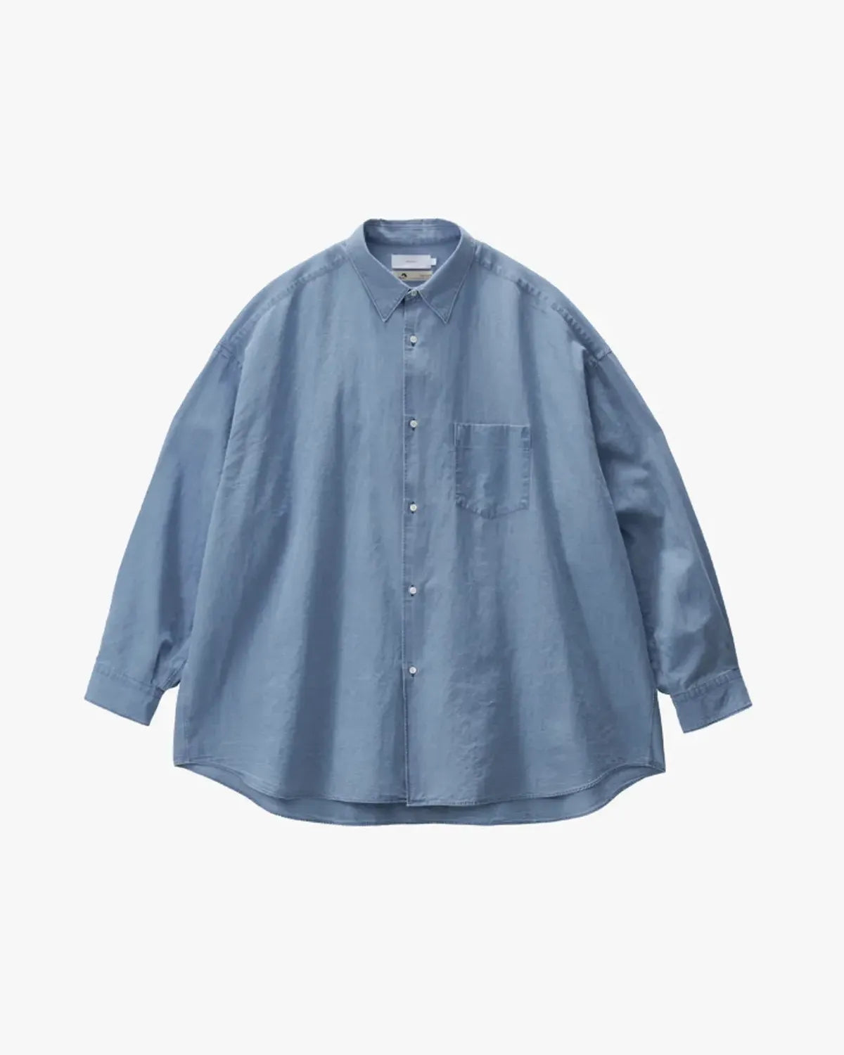 Graphpaper / SIDOGRAS indigo Poplin L/S Oversized Regular Coallar Shirt (GM252-50045)