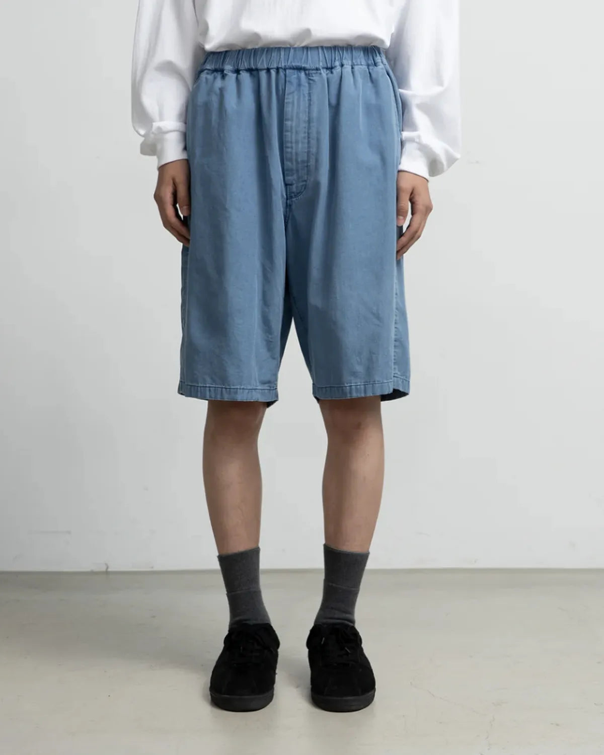 Graphpaper / SIDOGRAS indigo Poplin Track Shorts (GM252-40048)