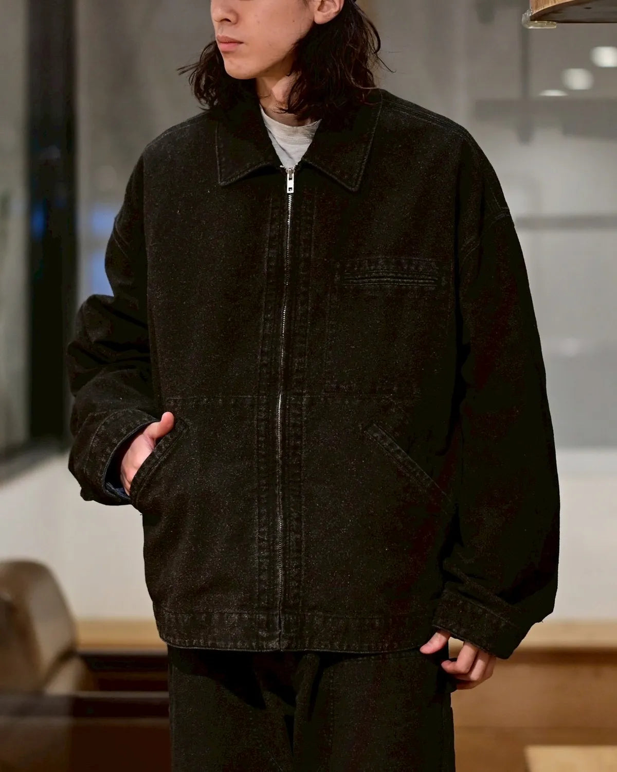 COOTIE PRODUCTIONS® / Grainy Denim Work Jacket (CTE-26S207)