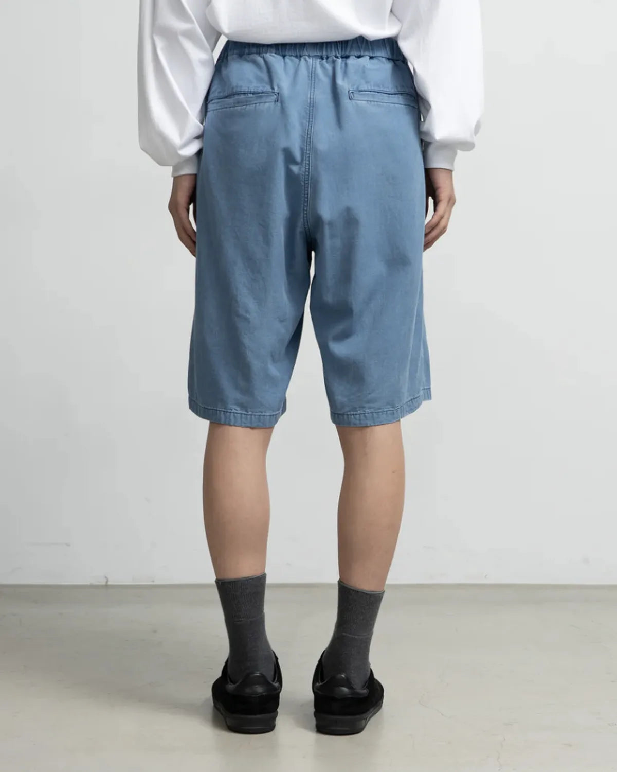 Graphpaper / SIDOGRAS indigo Poplin Track Shorts (GM252-40048)