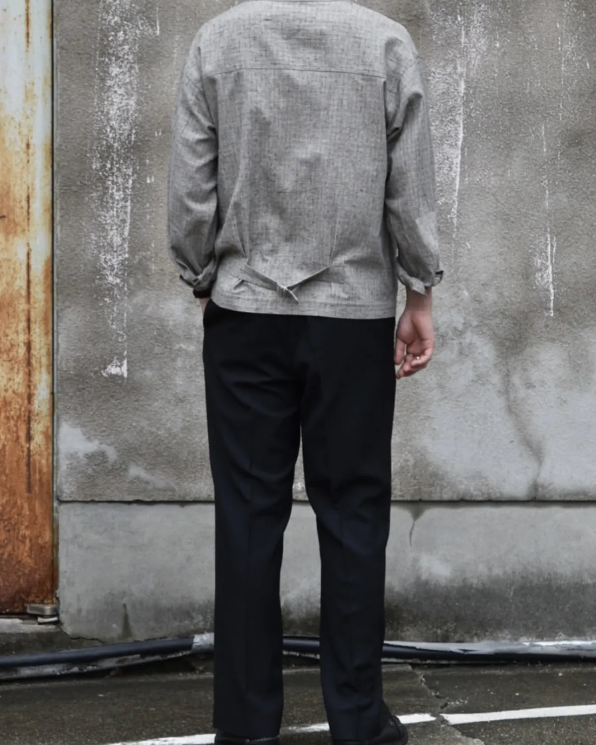 marka / Recycled Polyester Non-Mulesed Wool Gabardine Regular Straight Trousers (M25C07PT02C)