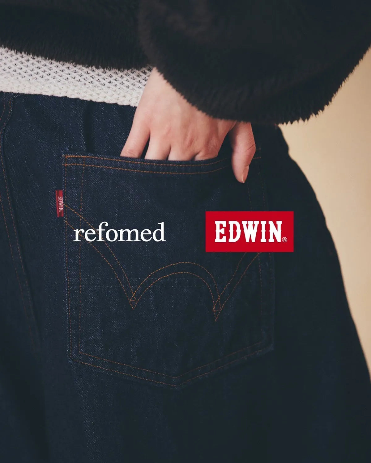 refomed / FRESH MAN DENIM WIDE PANTS by EDWIN "OW" (REPT-ED001)