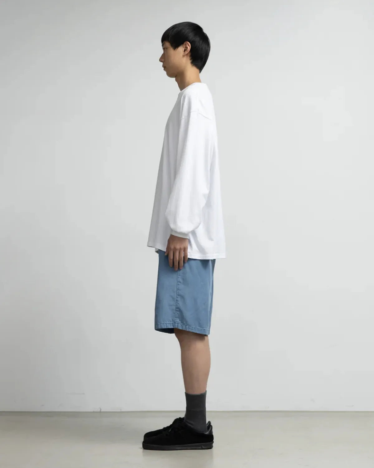 Graphpaper / SIDOGRAS indigo Poplin Track Shorts (GM252-40048)