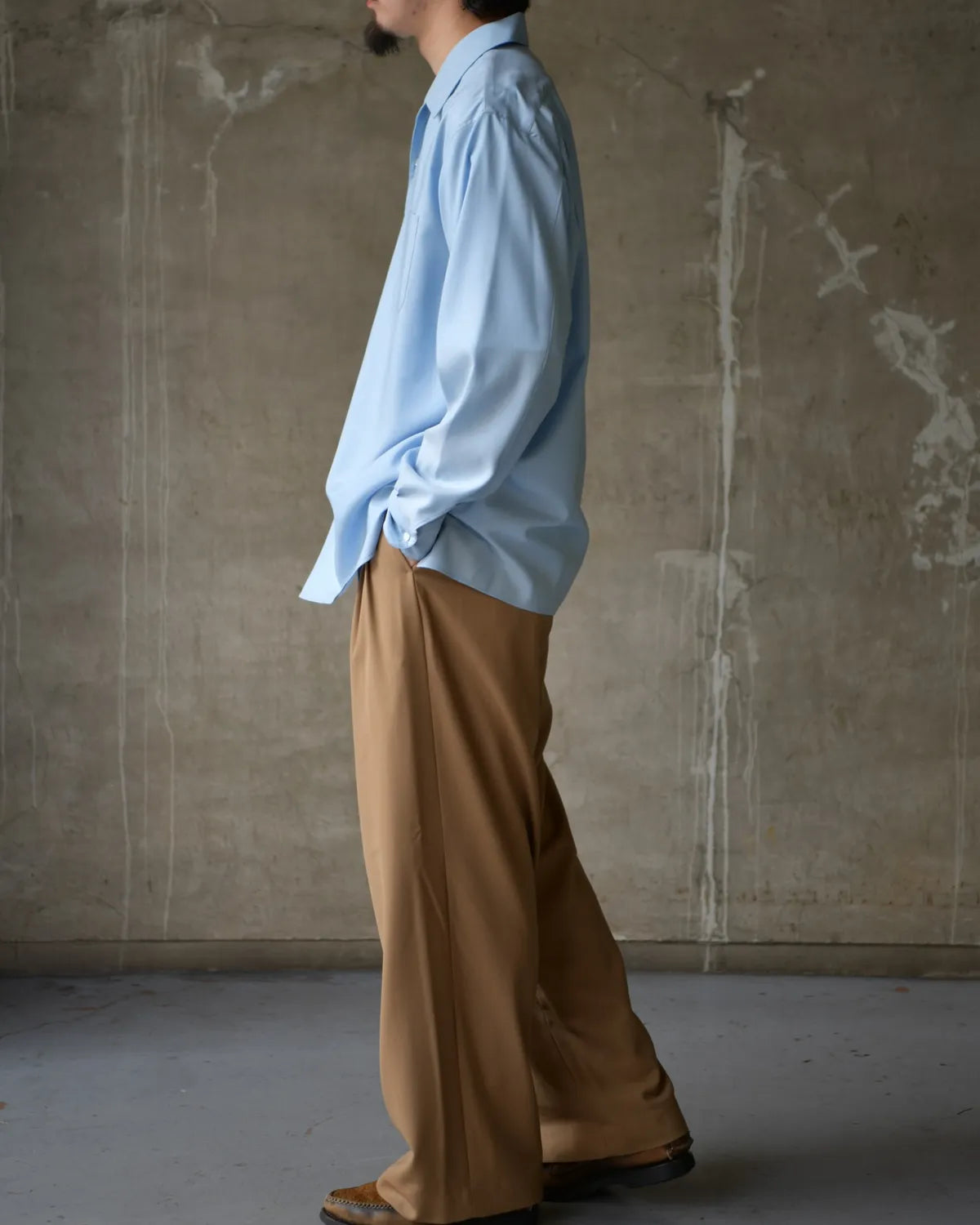 MARKAWARE / Survival Cloth® Tropical Triple Pleated Wide Trousers (A26A03PT02C)