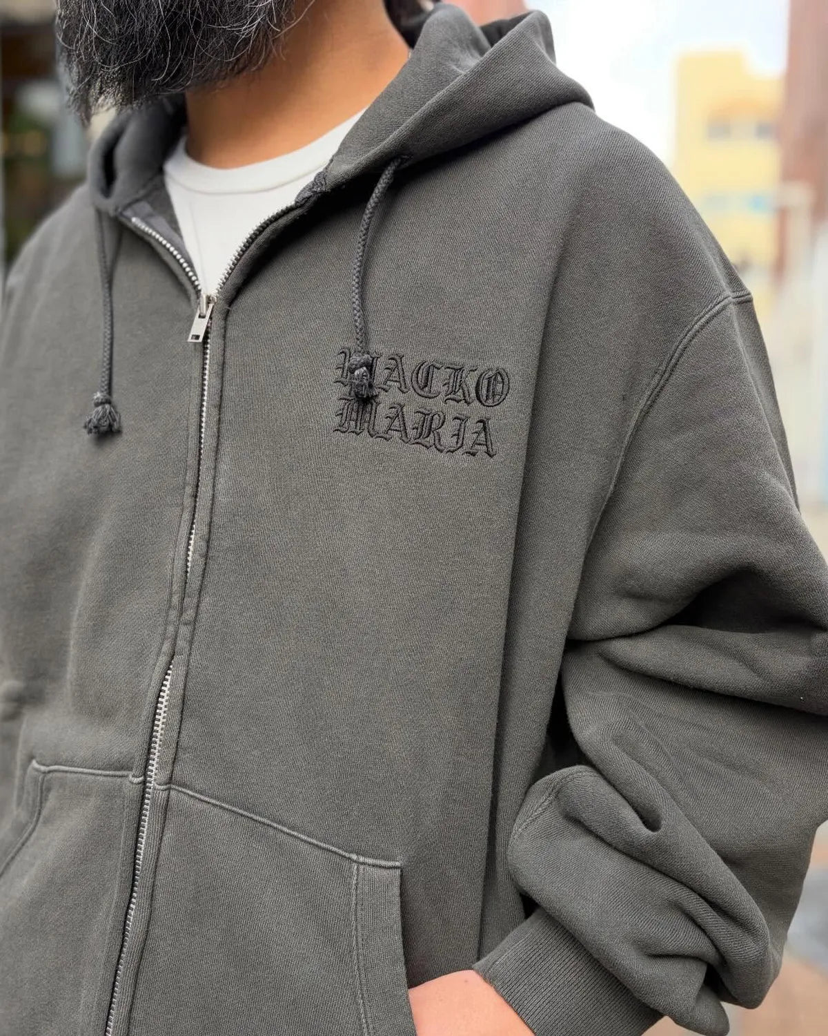 WACKO MARIA / WASHED MIDDLE WEIGHT FULL ZIP HOODED SWEAT SHIRT (26SSE-WMC-SS01)
