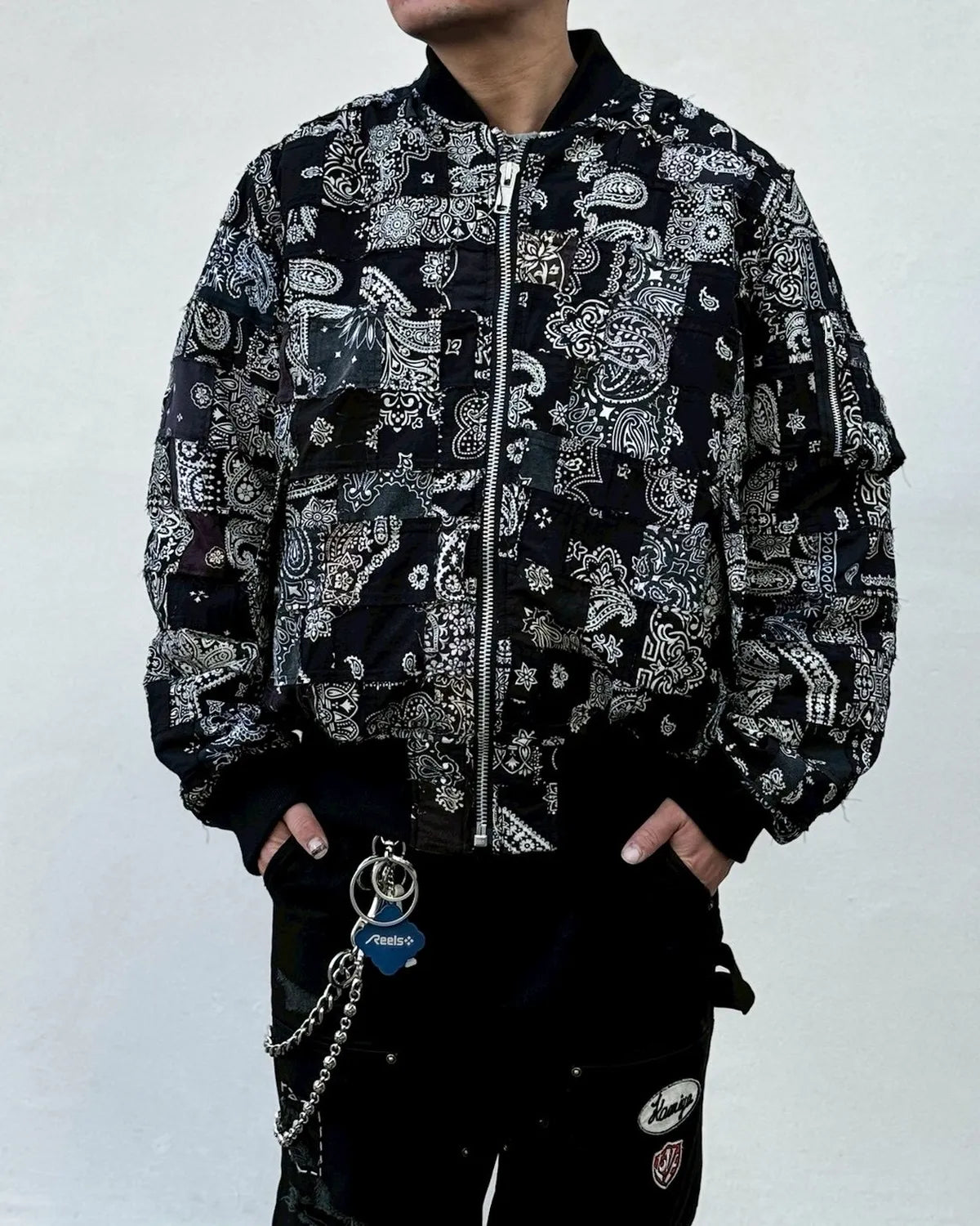MIYAGIHIDETAKA -Rafu- / Bandana Patchwork MA-1 (MH055)