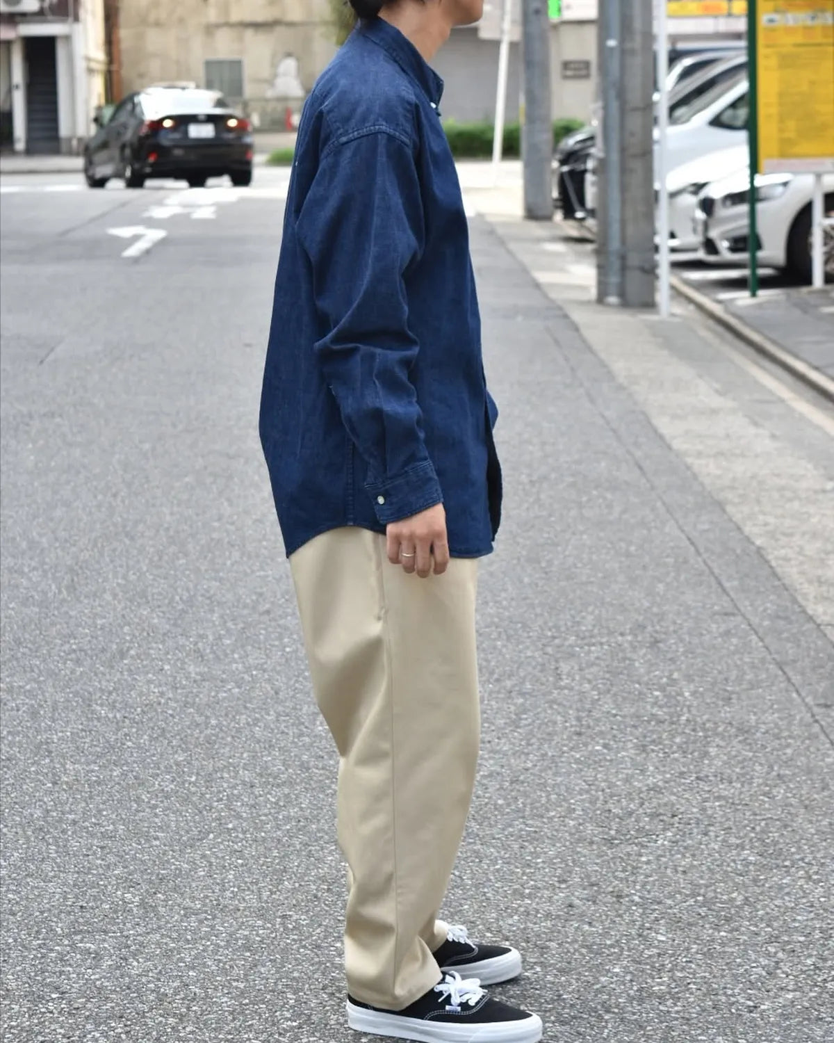 DESCENDANT / DC-6 ORGANIC COTTON TWILL TROUSERS (252WVDS-PTM01)