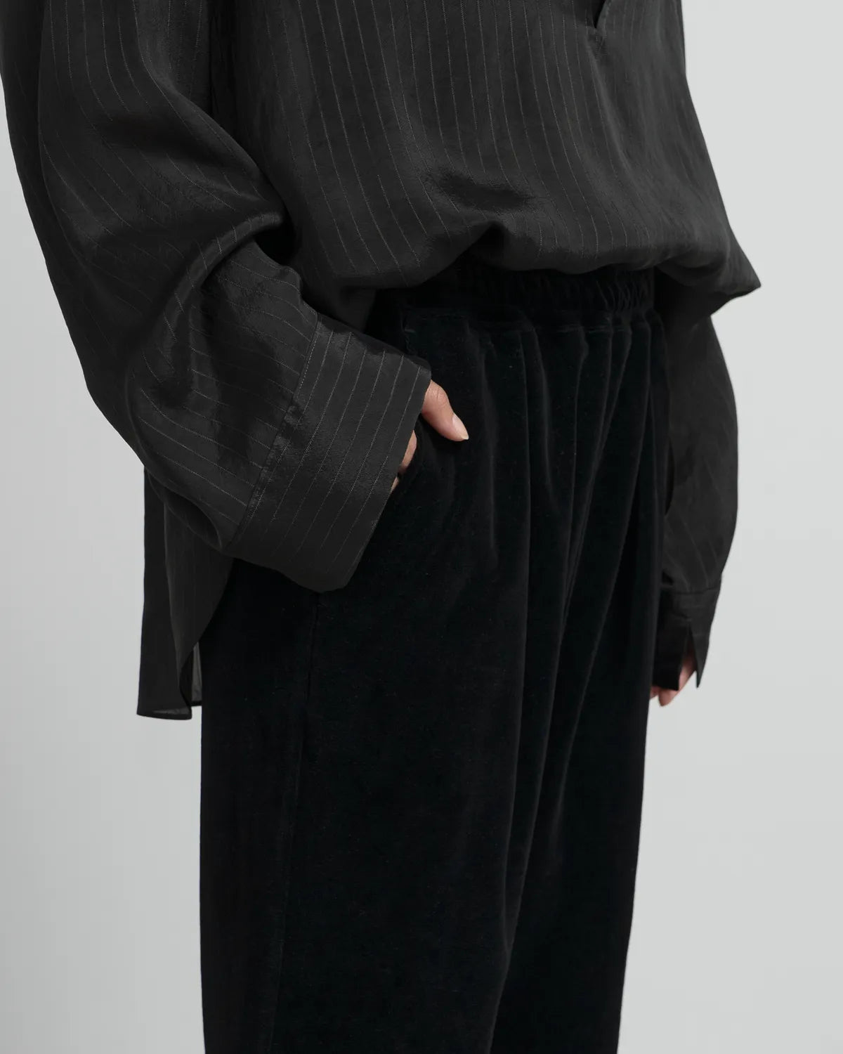 Graphpaper / Compact Velour Flare Pants (GL253-70408)