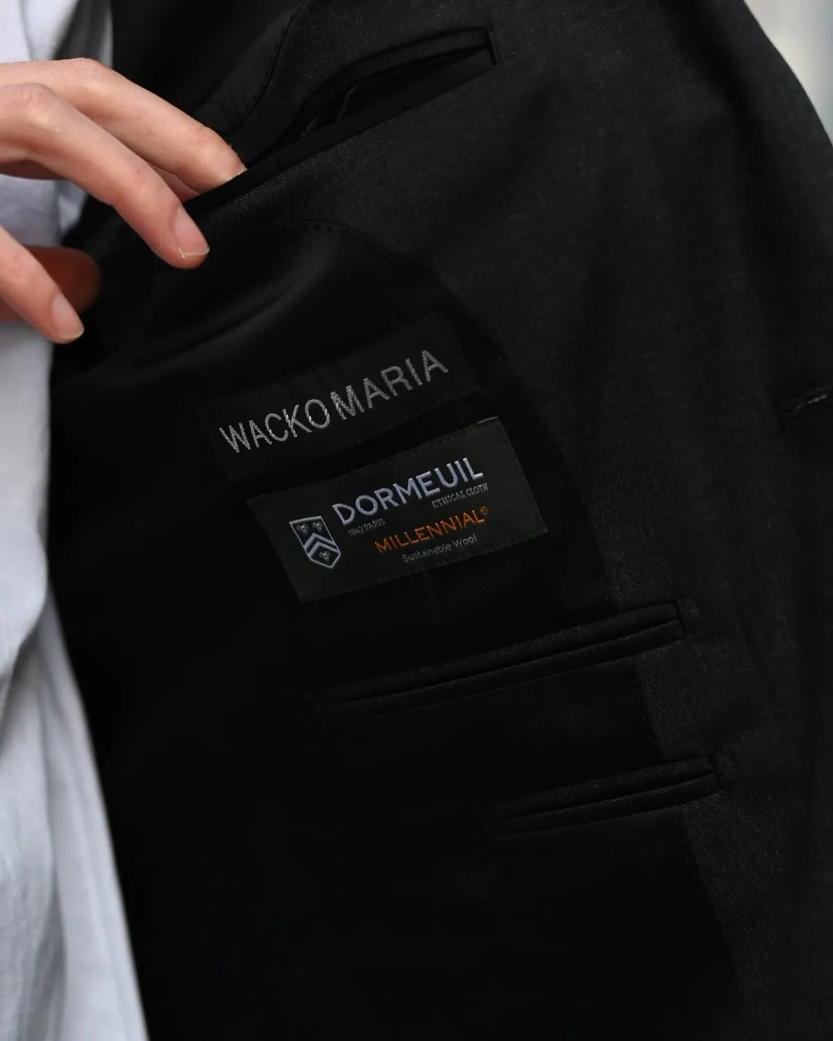 WACKO MARIA × DORMEUIL / SINGLE BREASTED JACKET -TYPE-3- & PLEATED TROUSERS -TYPE-2- (25FW-WMO-SU03)