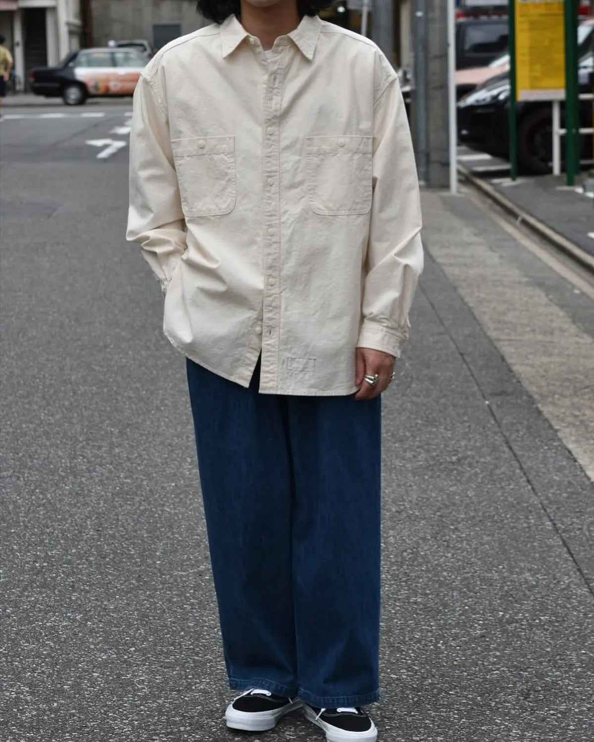 DESCENDANT / NORMAN CHAMBRAY LS SHIRT (252WVDS-SHM02)