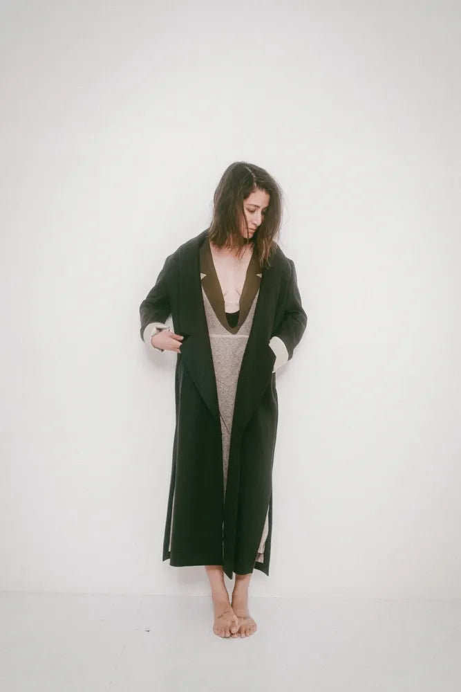 PASCAL MARIE DESMARAIS / ストックシルバーワンピ (KAHKI × BEIGE)