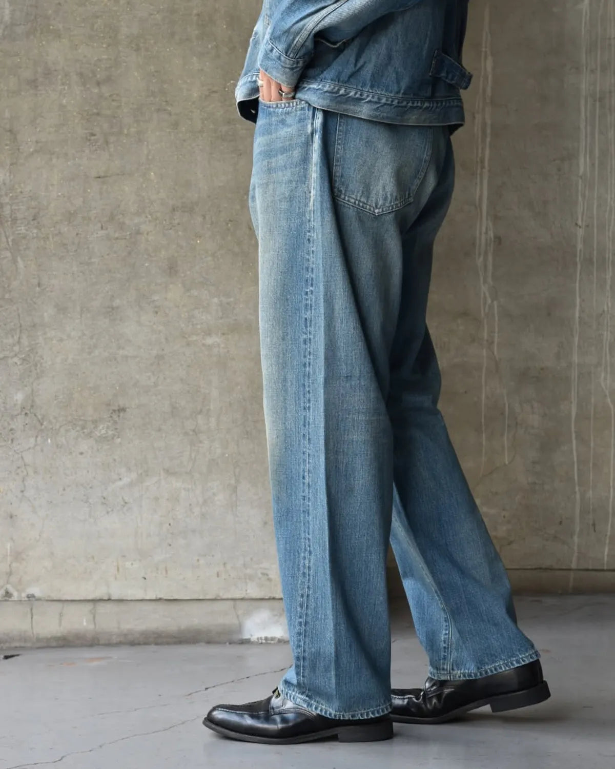 A.PRESSE / No.22 Washed Wide Denim Pants (25AAP-04-38)