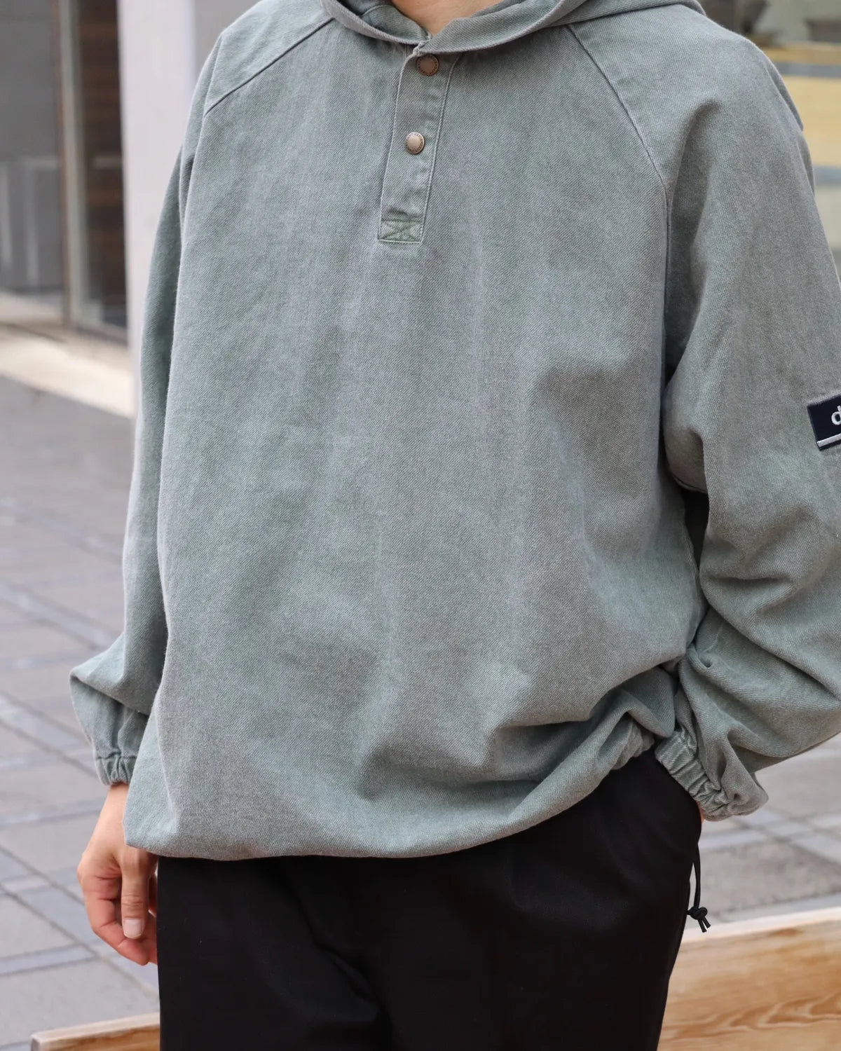 DESCENDANT / MOLE HOODED LS SHIRT PIGMENT DYE (262WVDS-SHM04)