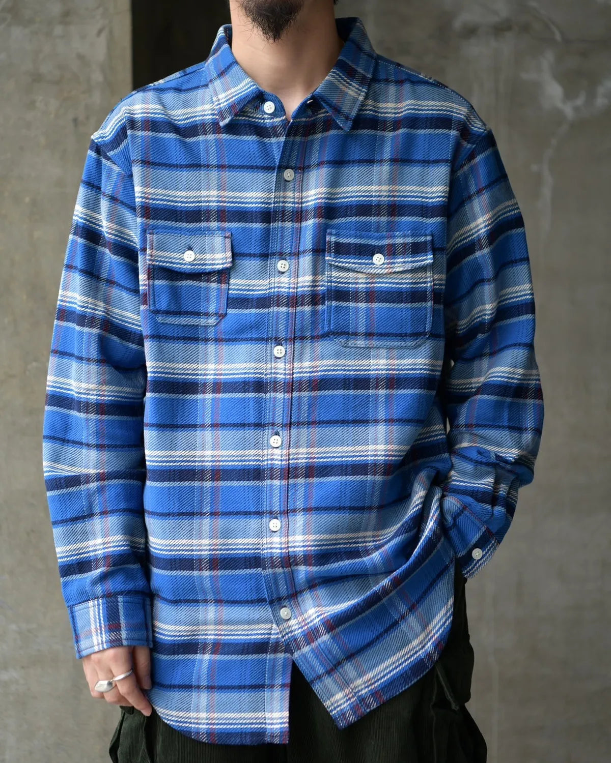 MODMNT / TWILL CHECK FIELD SHIRT (M2520-1I020F)