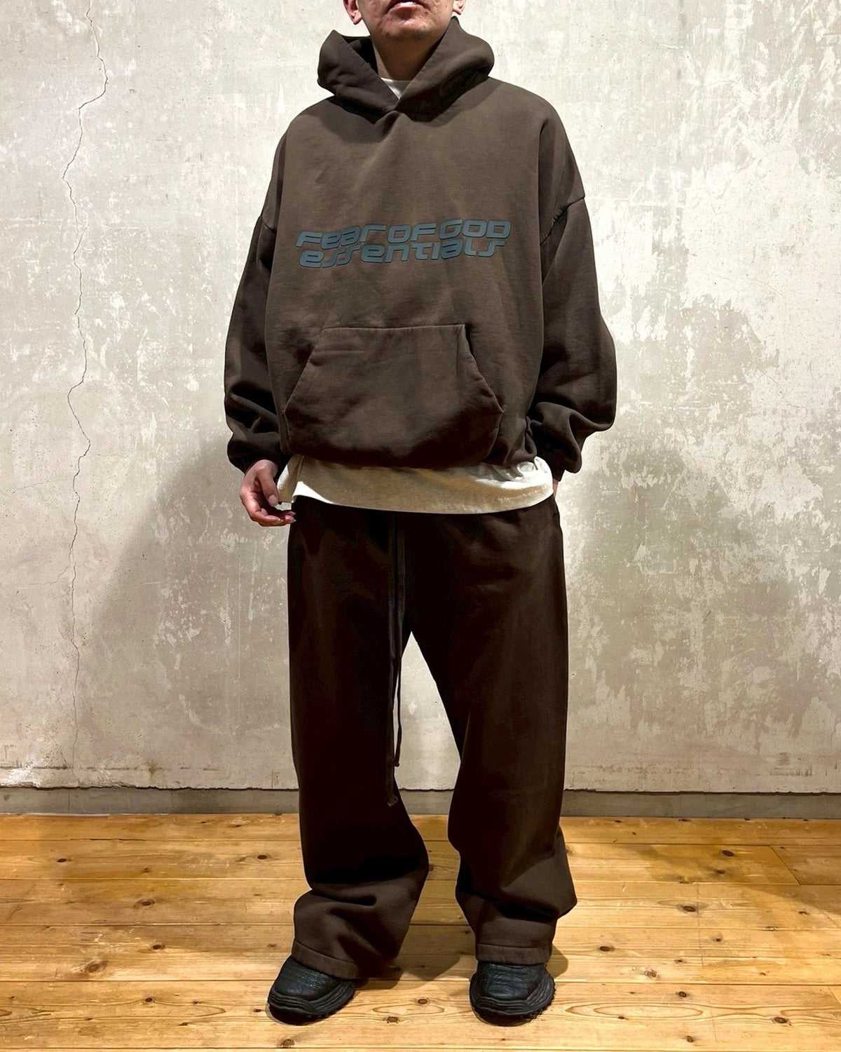 ESSENTIALS / Heavy Fleece 90s Hoodie (192HO256561F)