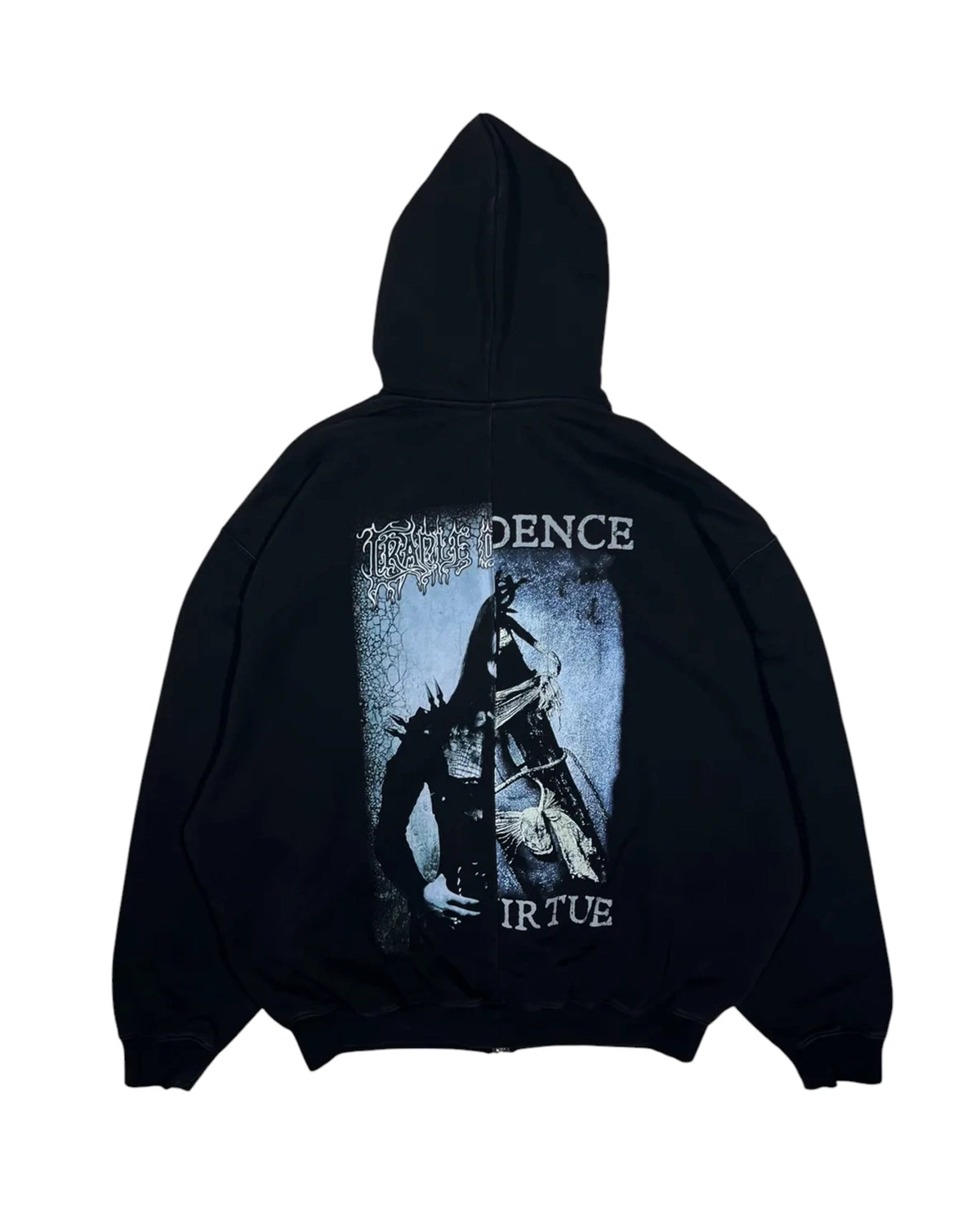 VETEMENTS / COF CUT-UP OVERSIZED ZIP-UP HOODIE (UCF76ZU950BB)