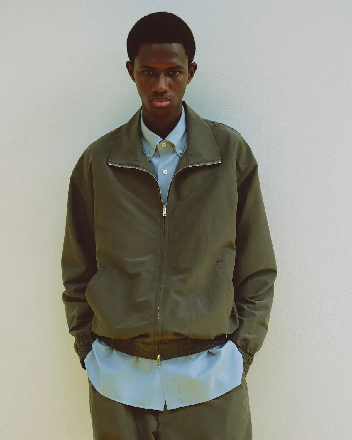 MARKAWARE / BRATAC SILK × ORGANIC WOOL TAFFETA SPORTS JACKET (A25A10BL01C)