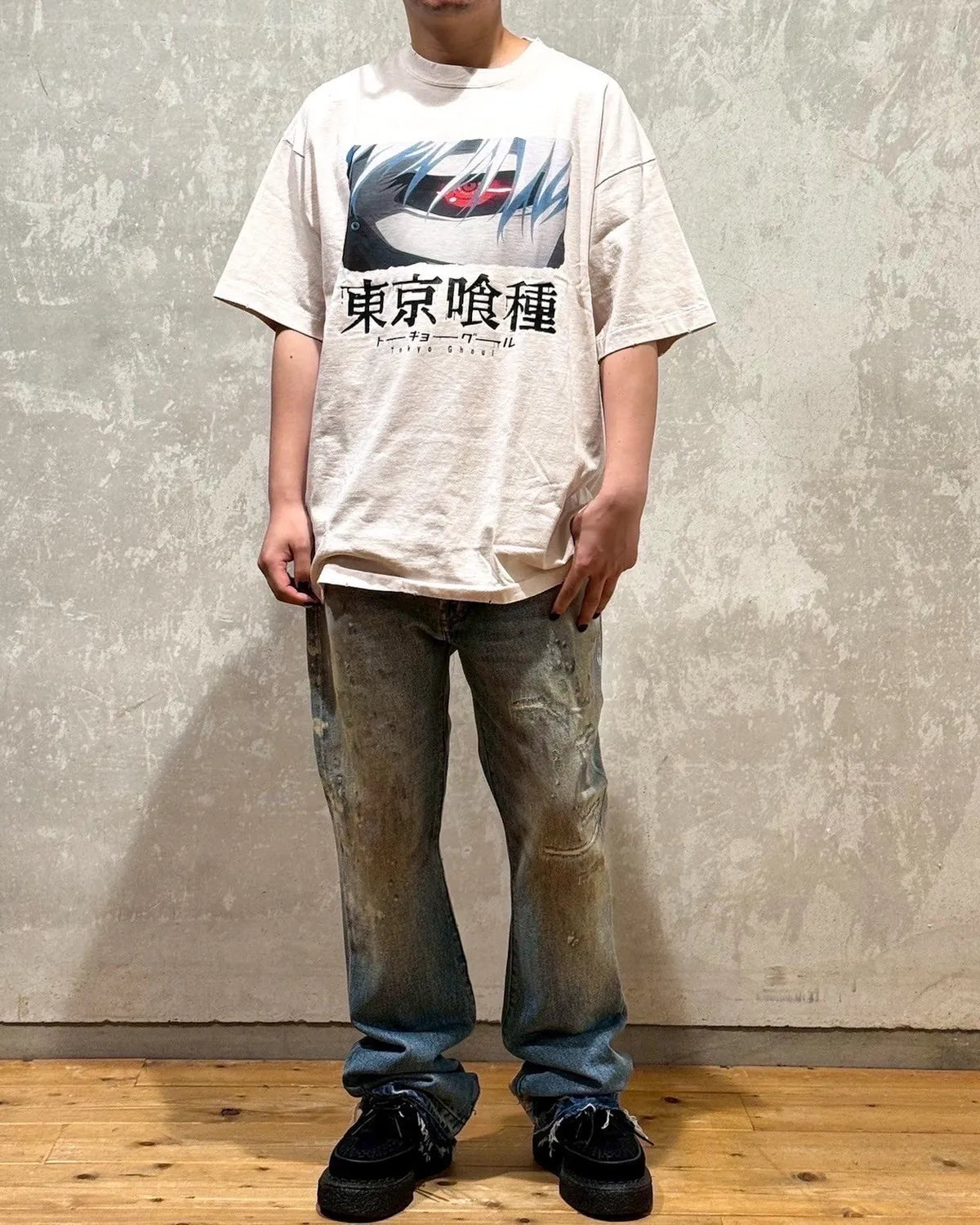 THE SUGAR PUNCH × 東京喰種 / S/S T-Shirt -KANEKI BACK BORN (TTGM25SM004)