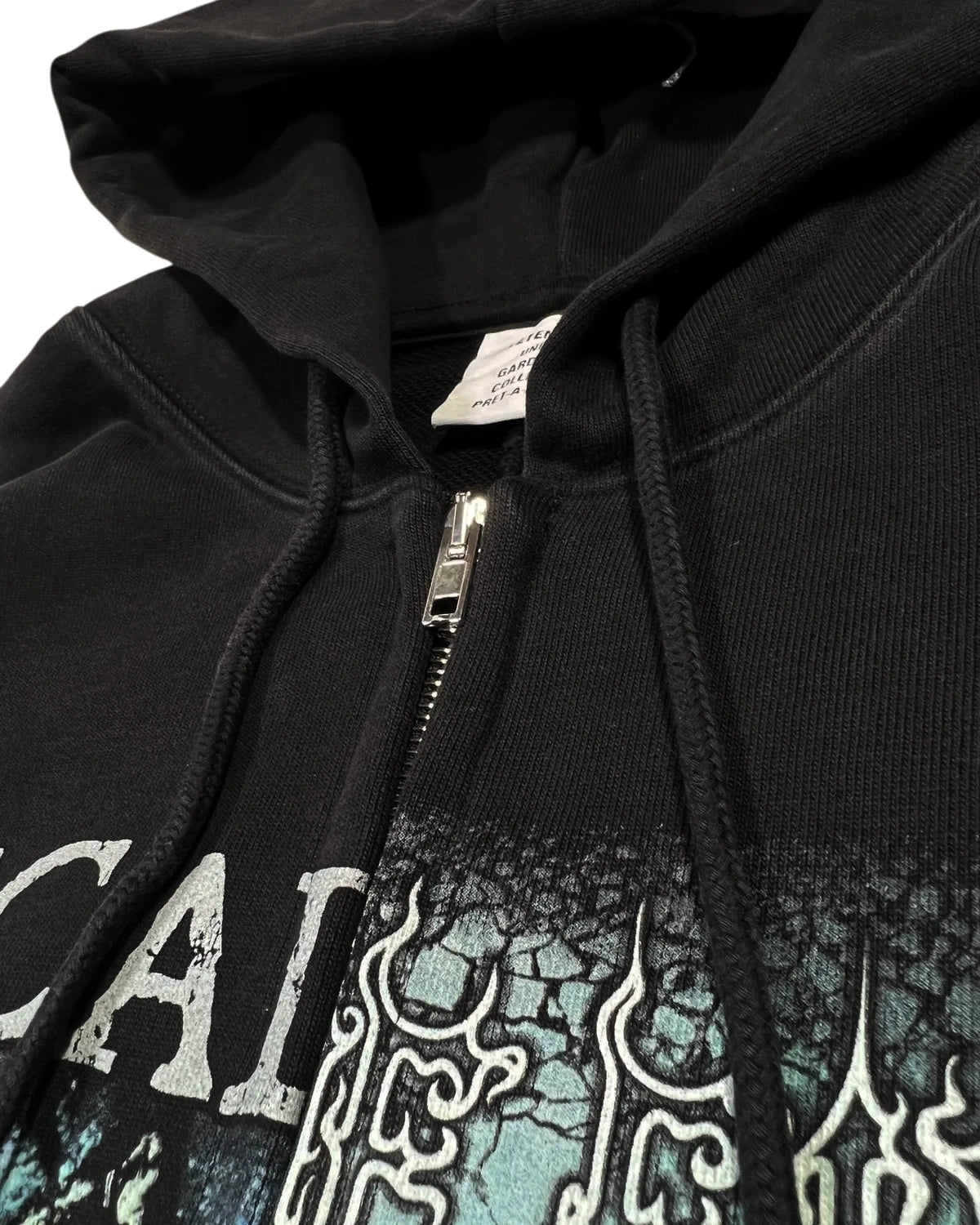 VETEMENTS / COF CUT-UP OVERSIZED ZIP-UP HOODIE (UCF76ZU950BB)