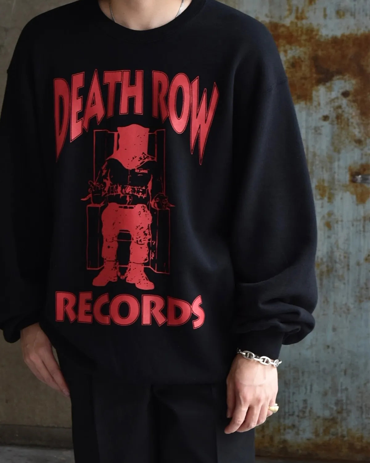 WACKO MARIA × DEATH ROW RECORDS / GARMENT DYED CREW NECK SWEAT SHIRT (DEATHROW-WM-SS03)