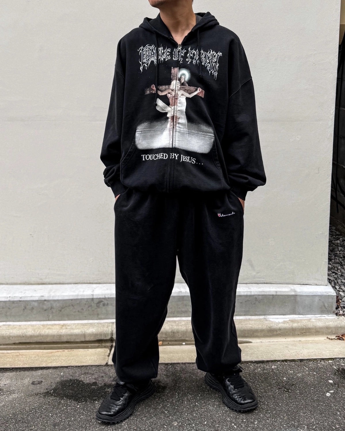 VETEMENTS / COF JESUS ZIP-UP HOODIE (MH27ZU208B)