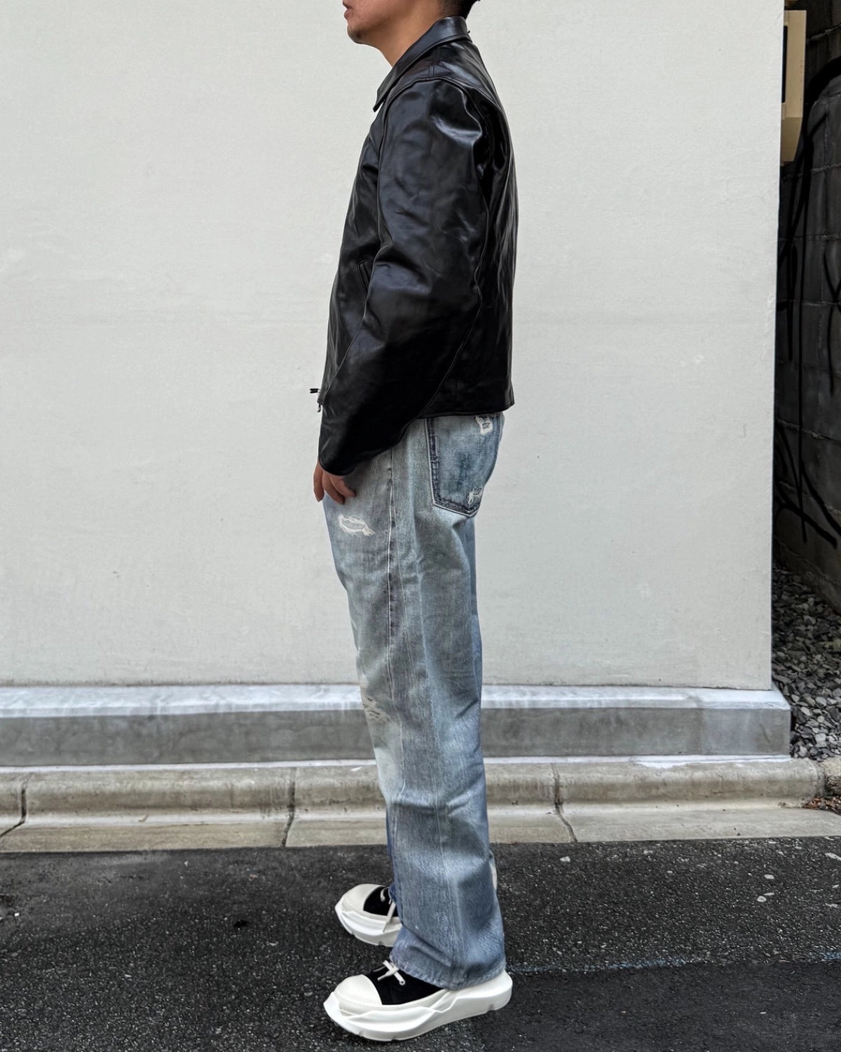 OUR LEGACY / MINI JACKET Top Dyed Black Leather (M4239MTD)