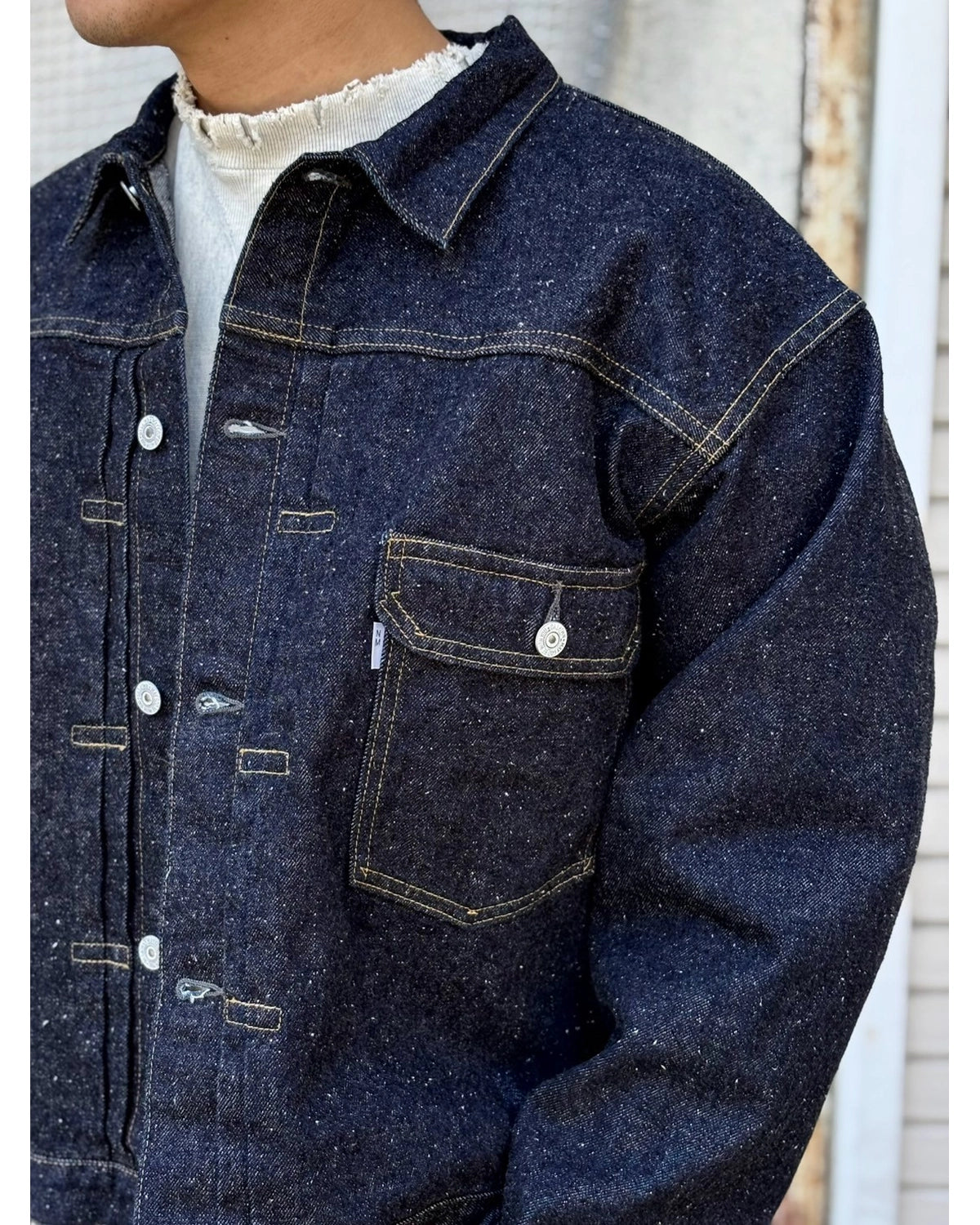 New Manual / #001 T-BACK DENIM JACKET ONE-WASHED