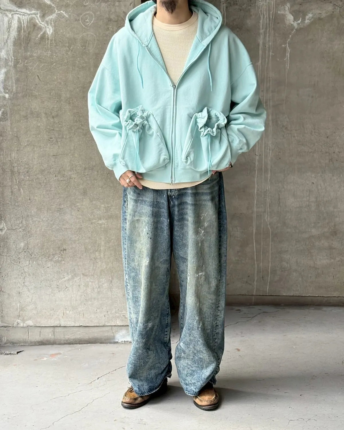 refomed / "KINCHAKU" ZIPUP HOODIE (RECU-067)