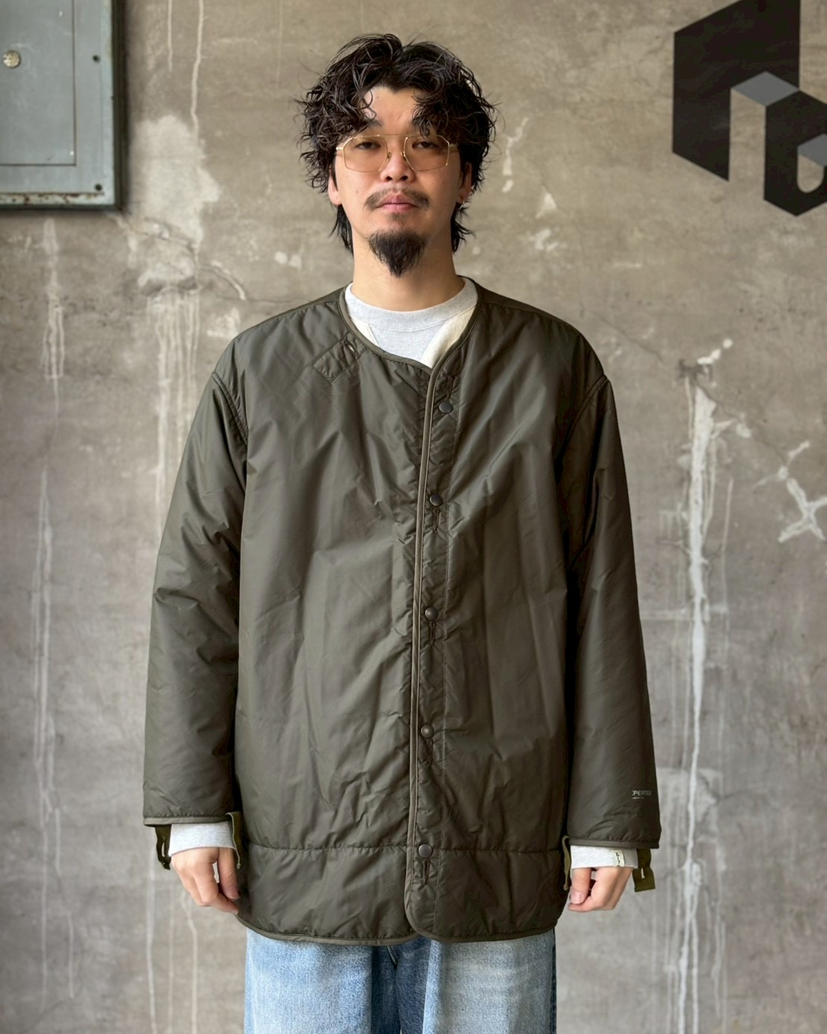 Graphpaper × N.HOOLYWOOD / Suvin Herringbone Fishtail Mods Coat (GM254-10060N)